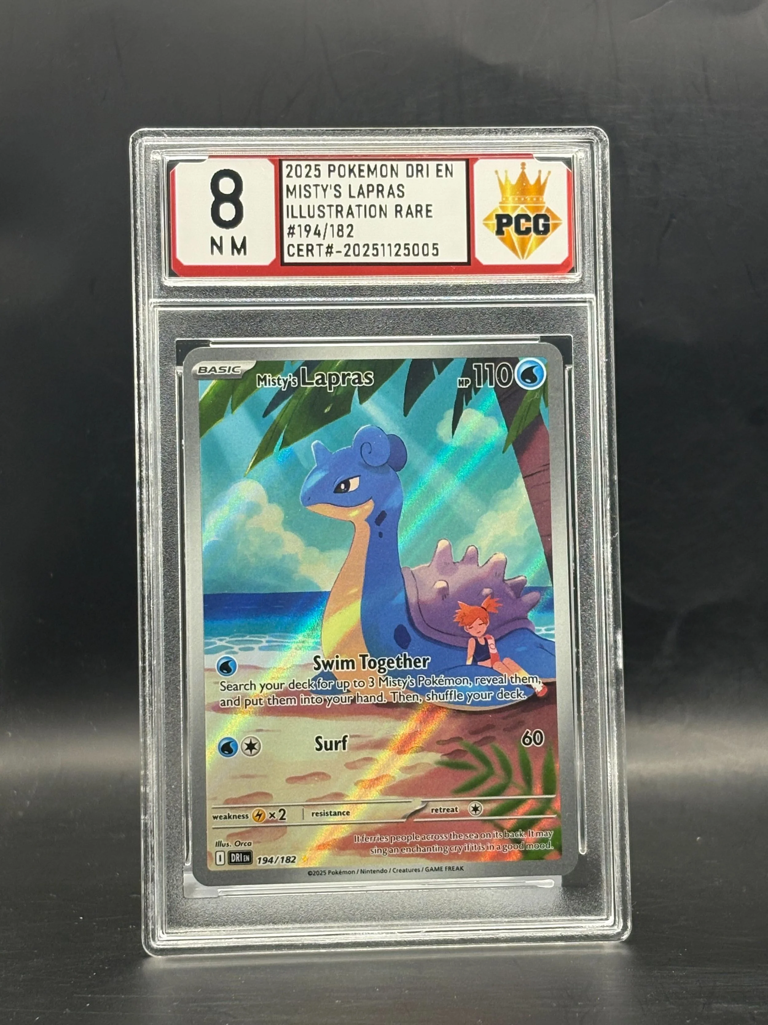 #20251125005 2025 POKEMON ORIEN MISTYS LAPRAS ILLUSTRATION #194/182