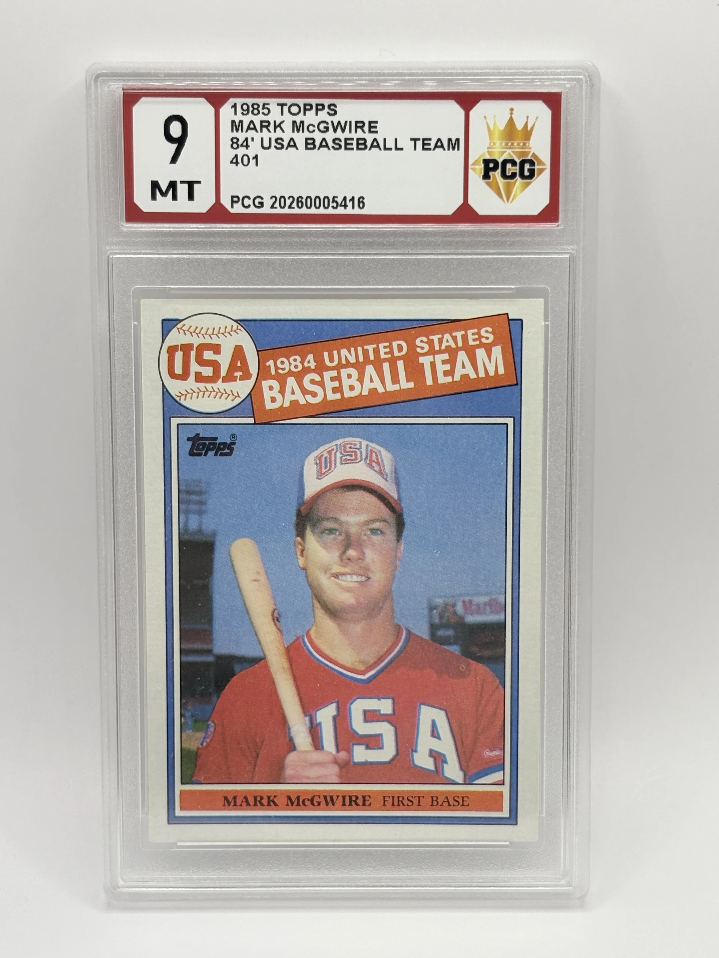#20260005416 1985 MARK MCGWIRE 9 MT