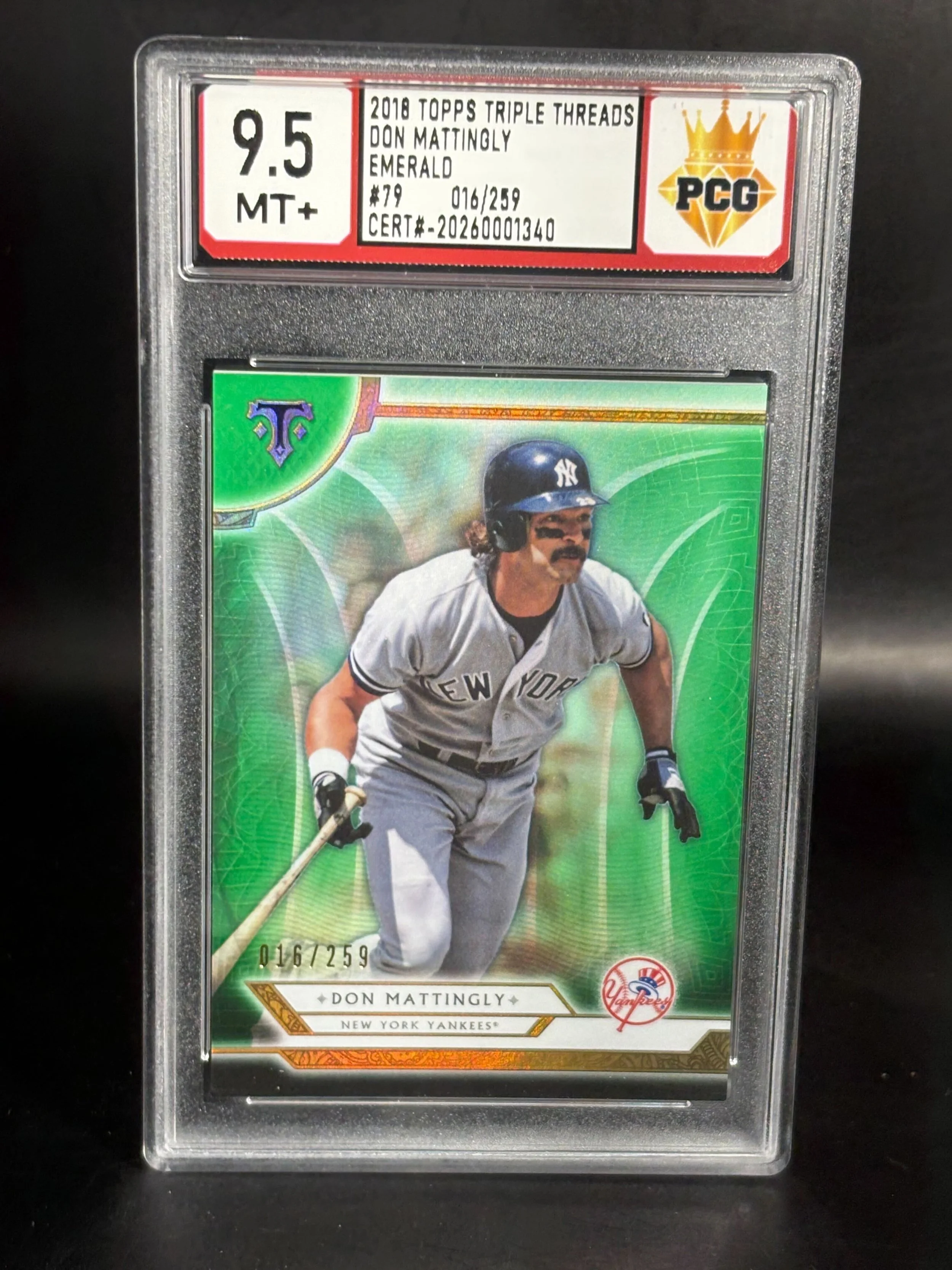 #20260001340 2018 DON MATTINGLY 9.5 MT+