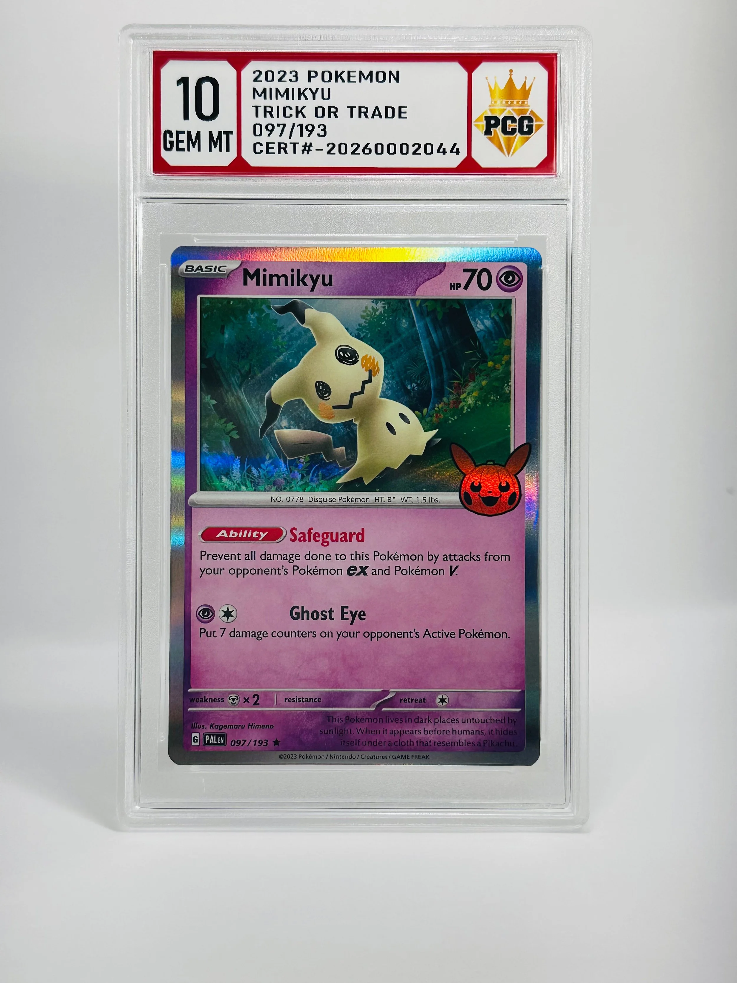 #20260002044 2023 MIMIKYU 10 GEM MT