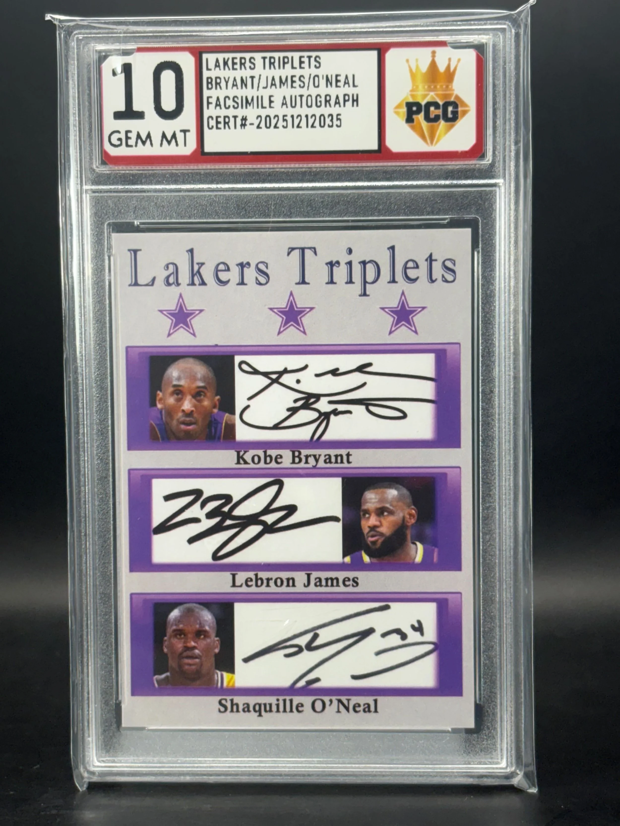 #20251212035 Bryant/James/O'neal 10 GEM MT