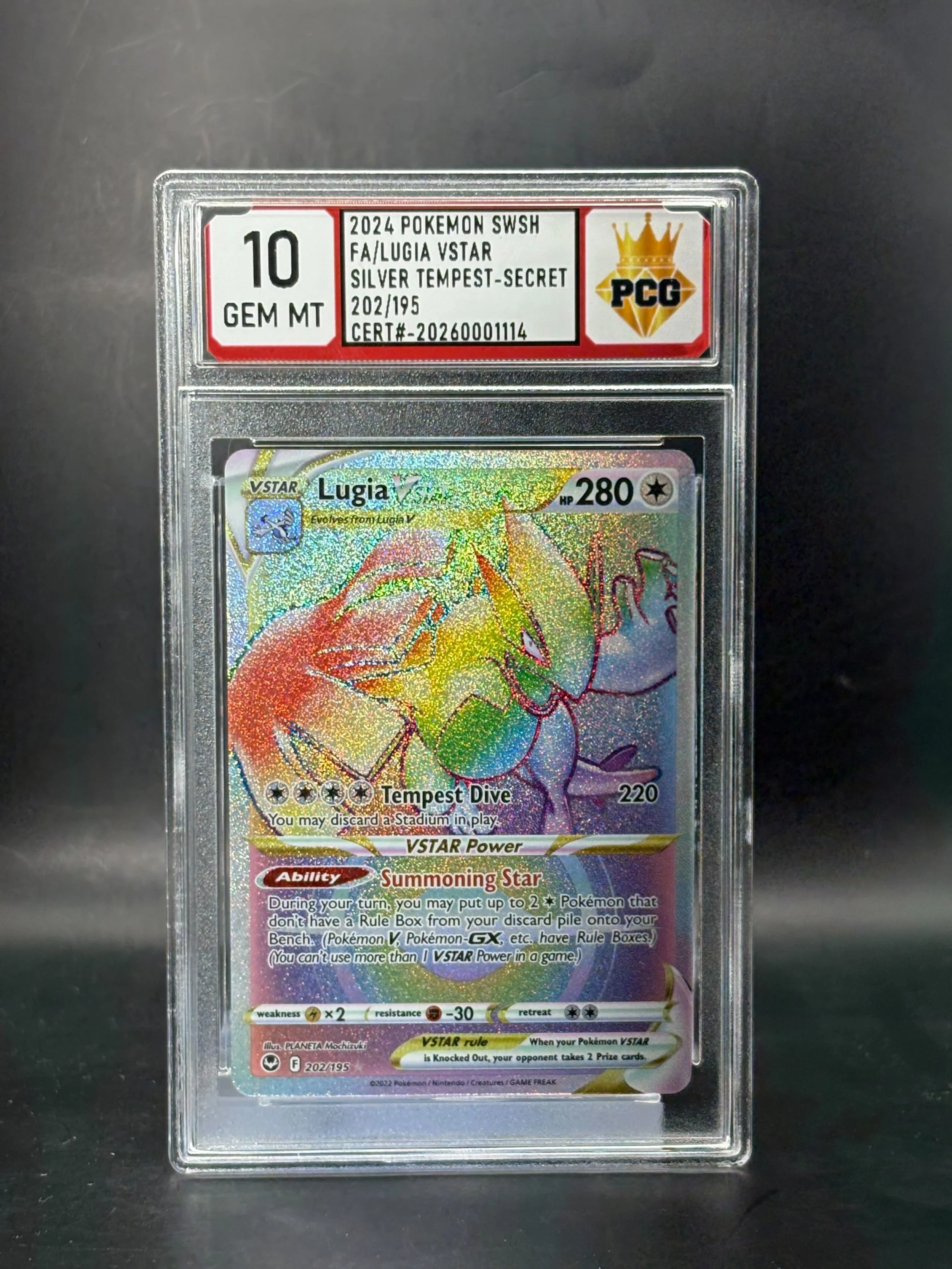 #20260001114 2024 POKEMON SWSH FA/LUGIA VSTAR 10 GEM MT