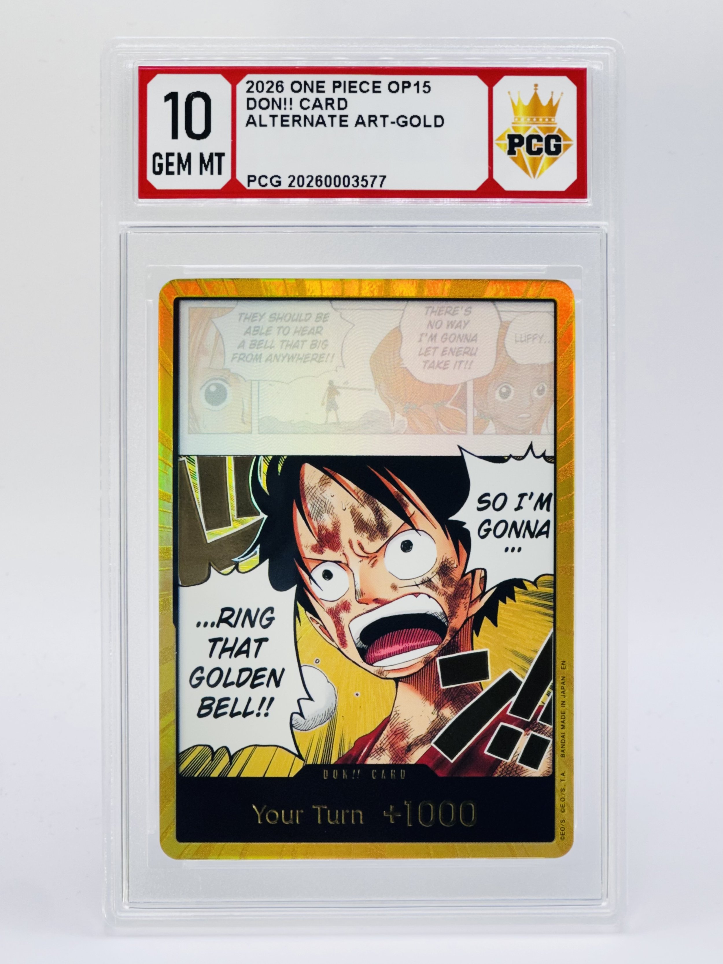 #20260003577 2026 MONKEY.D.LUFFY 10 GEM MT