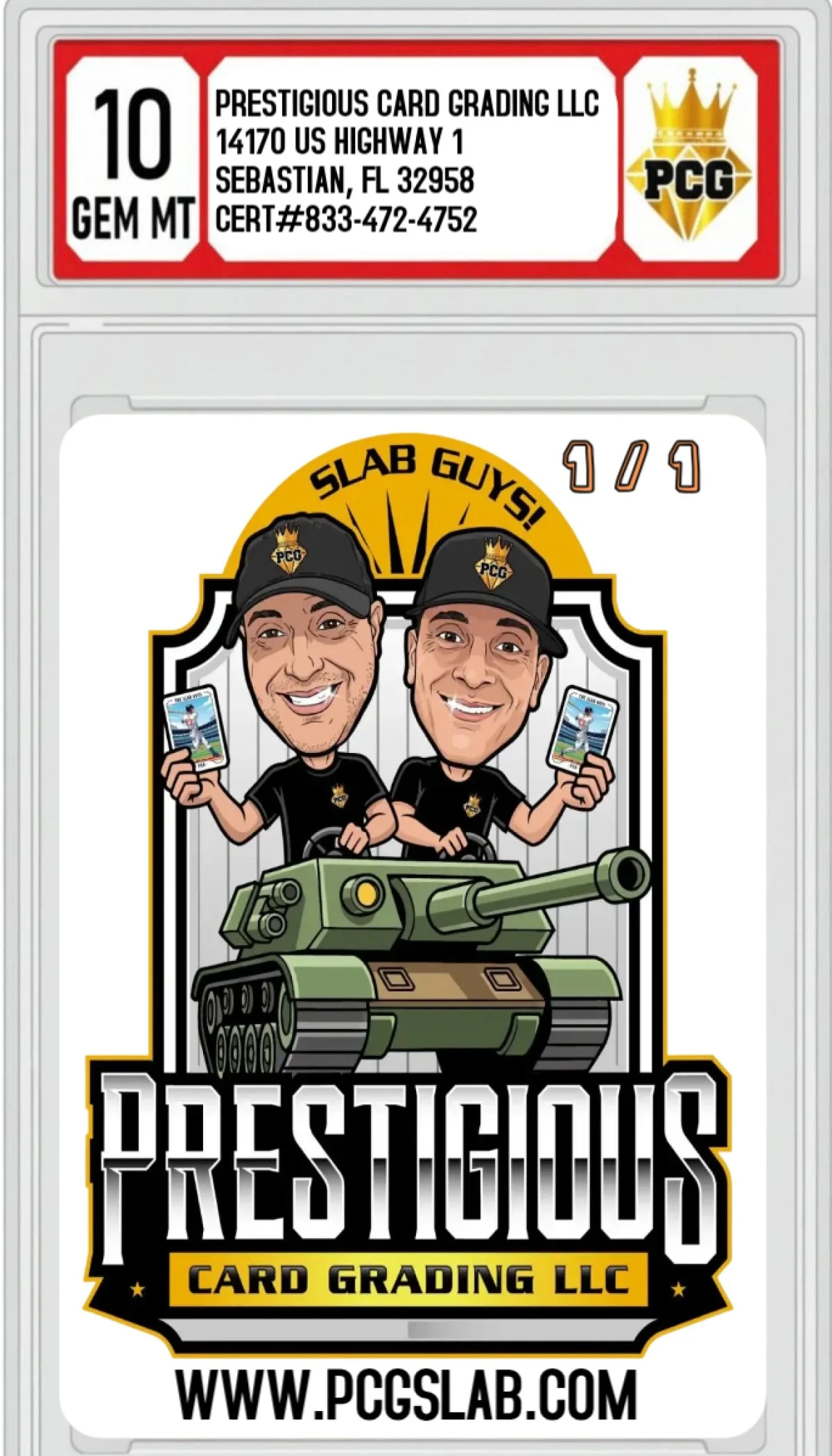 prestigious card grading (pcg)