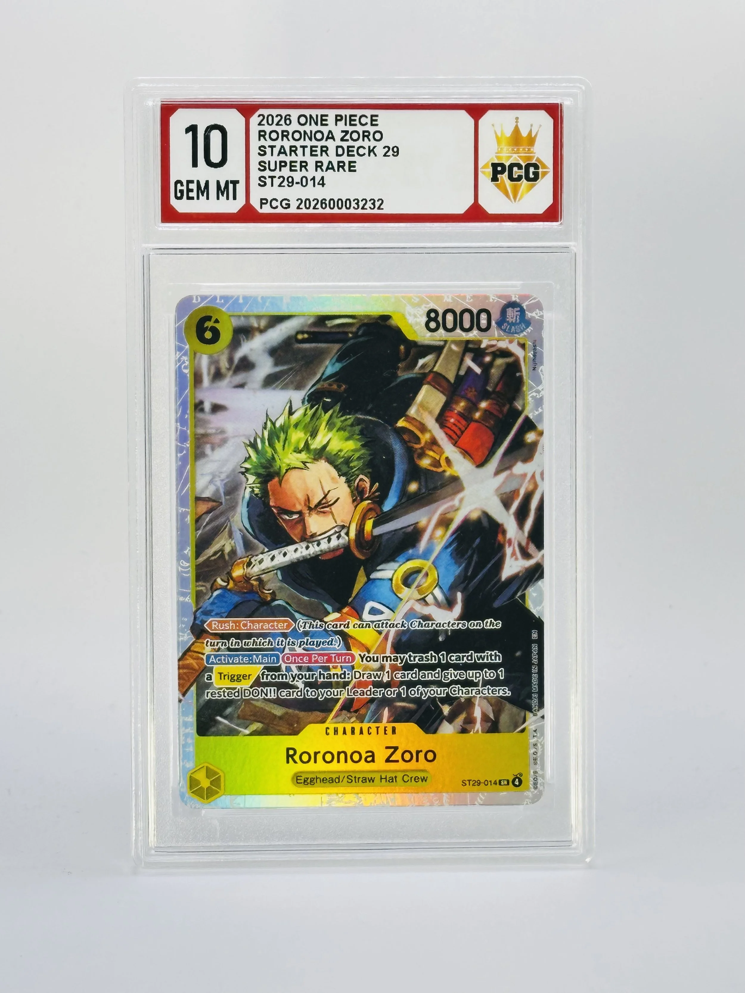 #20250003232 2026 RORONZO ZORO 10 GEM MT