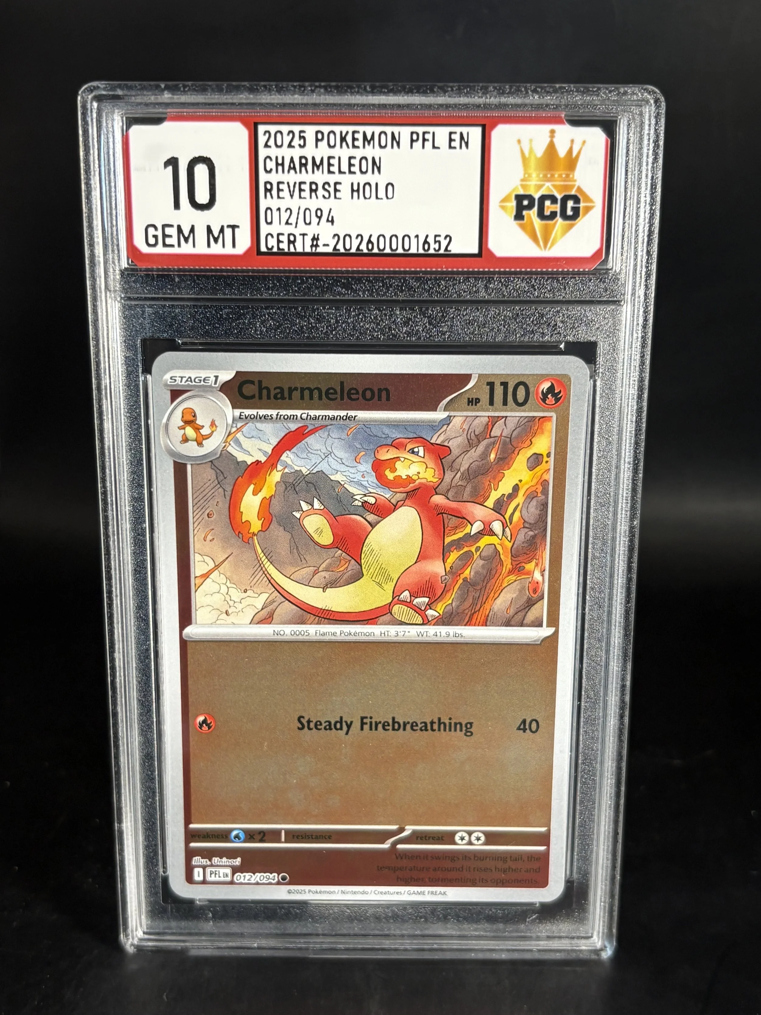 #20260001652 2025 CHARMELEON 10 GEM MT