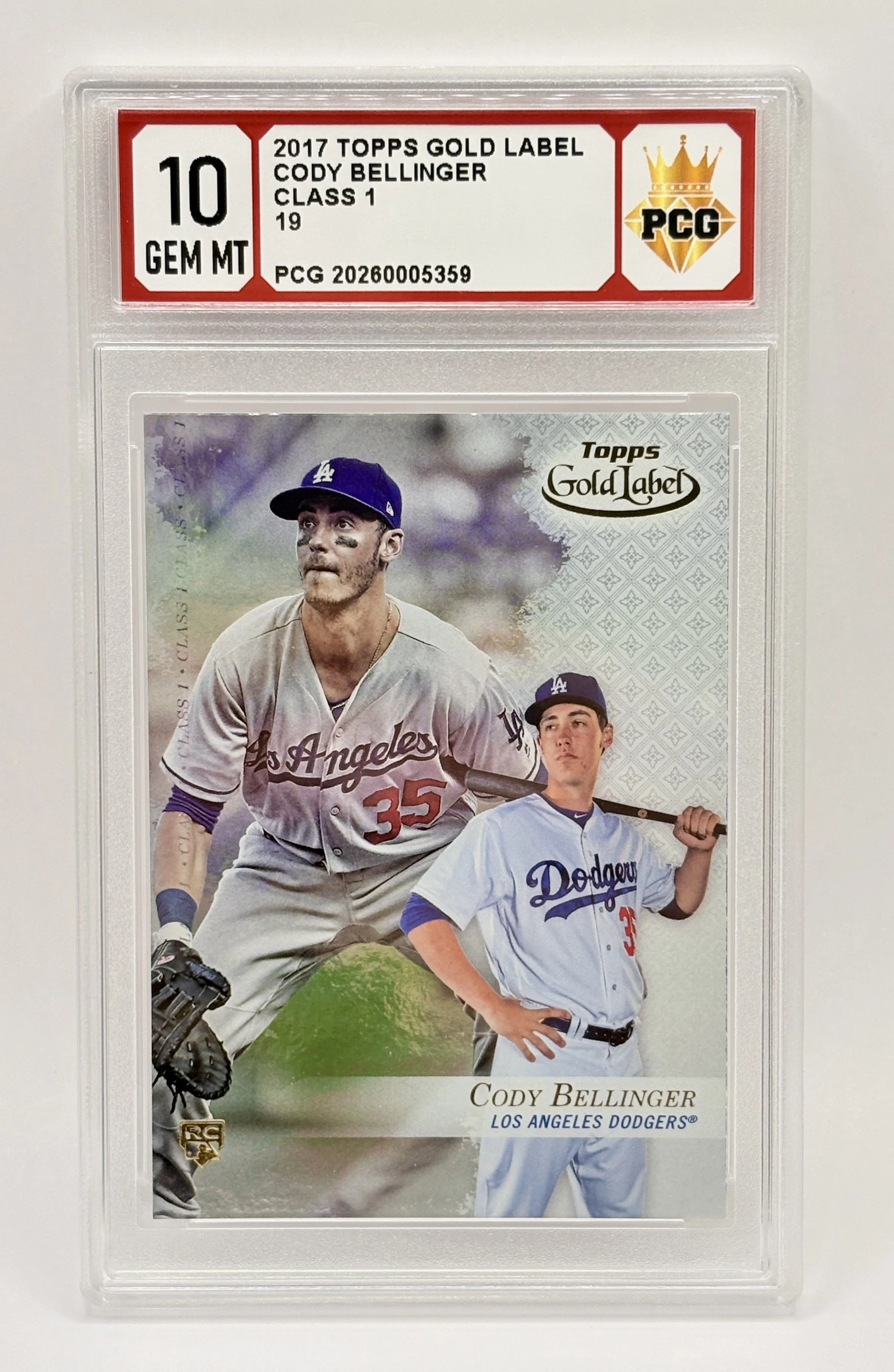 #20260005359 2017 CODY BELLINGER 10 GEM MT