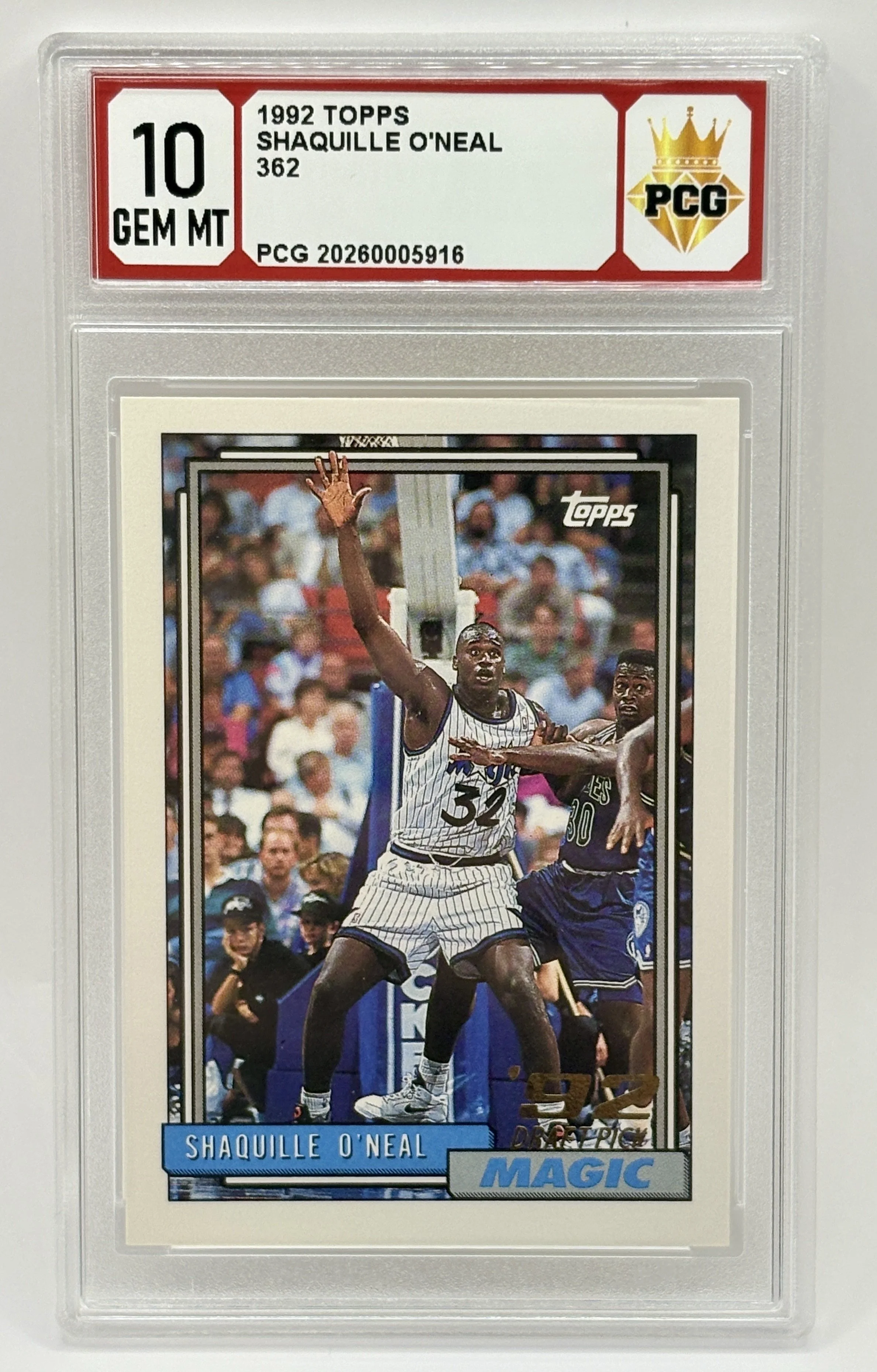 #20260005916 1992 SHAQUILLE ONEAL 10 GEM MT