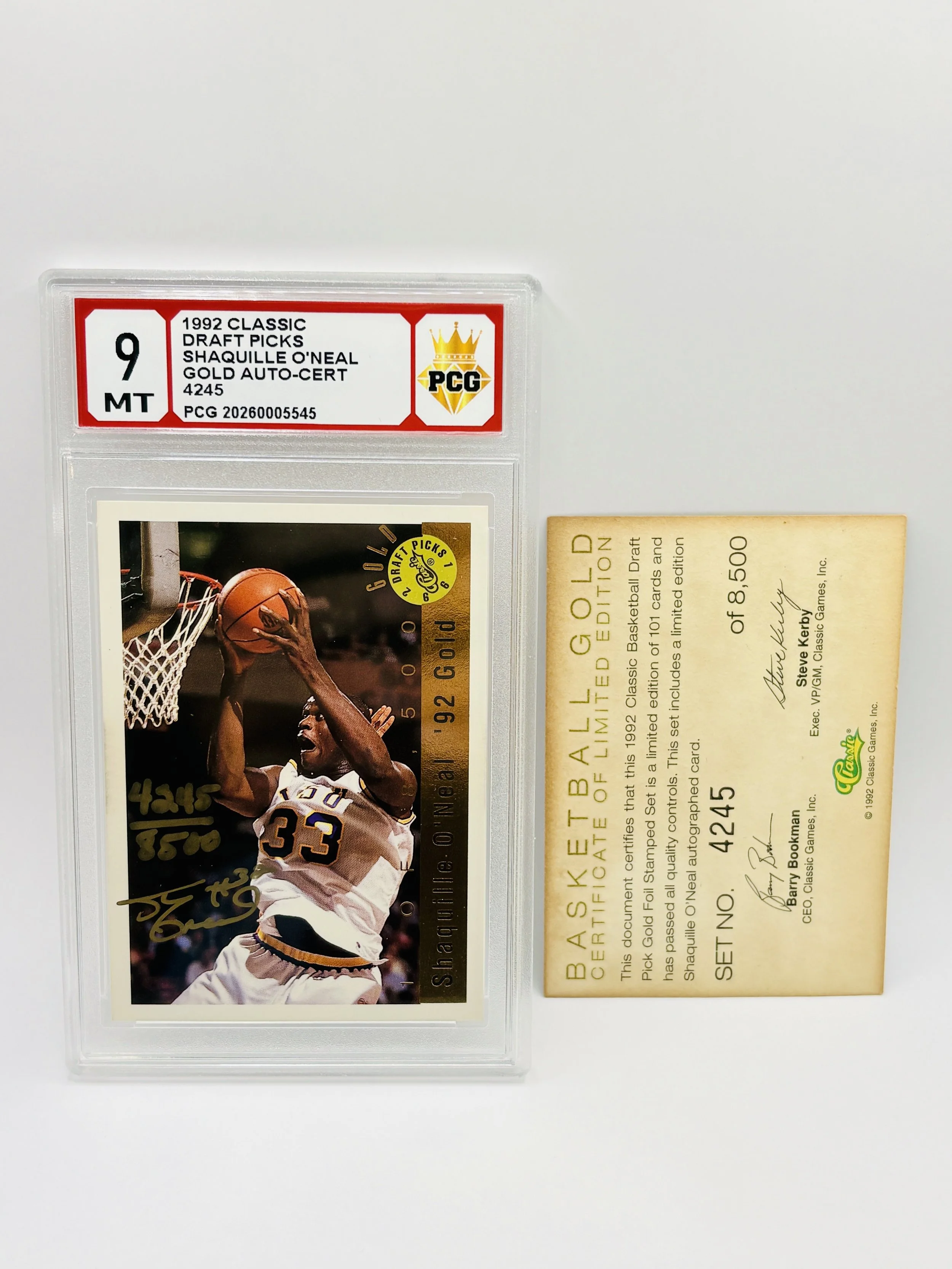 #20260005545 1992 SHAQUILLE O'NEAL 9 MT