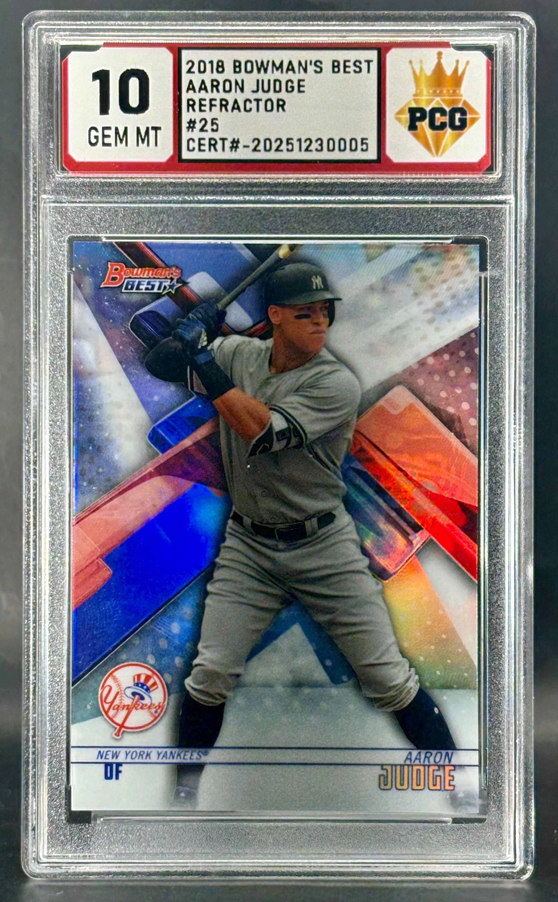 #20251230005 2018 AARON JUDGE 10 GEM MT