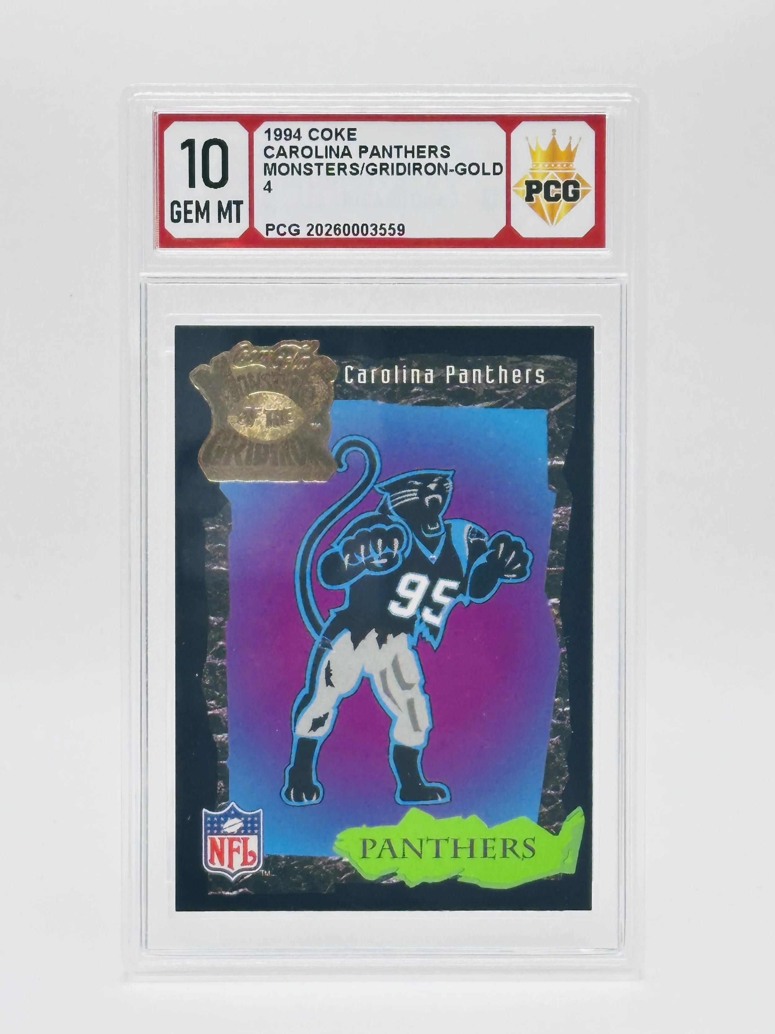 #20260003559 1994 CAROLINA PANTHERS 10 GEM MT