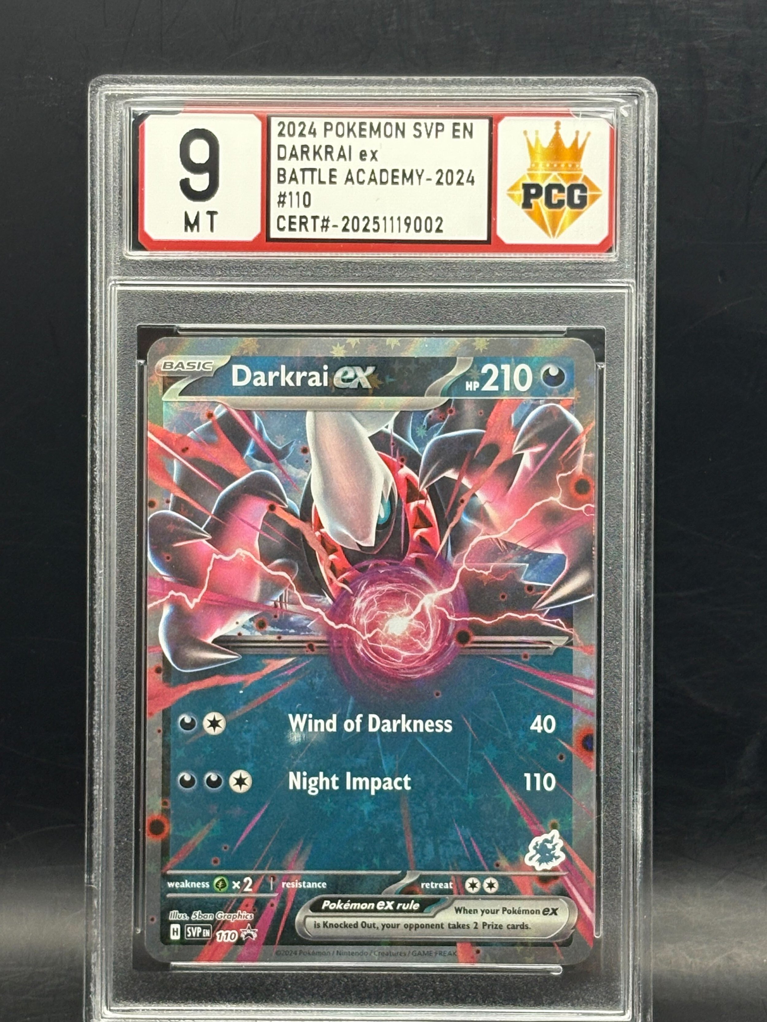 #20251119002 2024 POKEMON SVP EN DARKRAI EX 9 MT