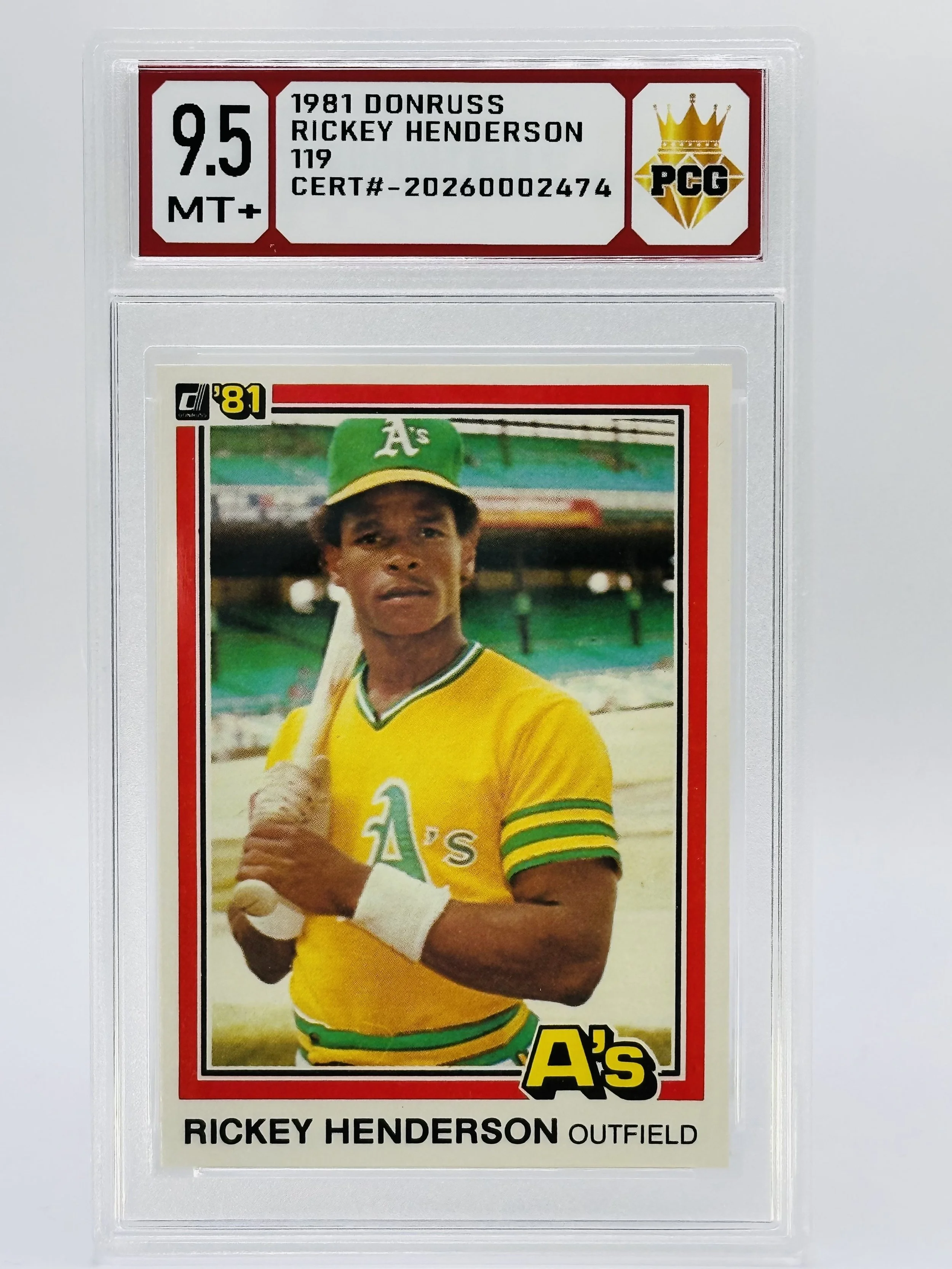 #20260002474 1981 RICKEY HENDERSON 9.5 MT+