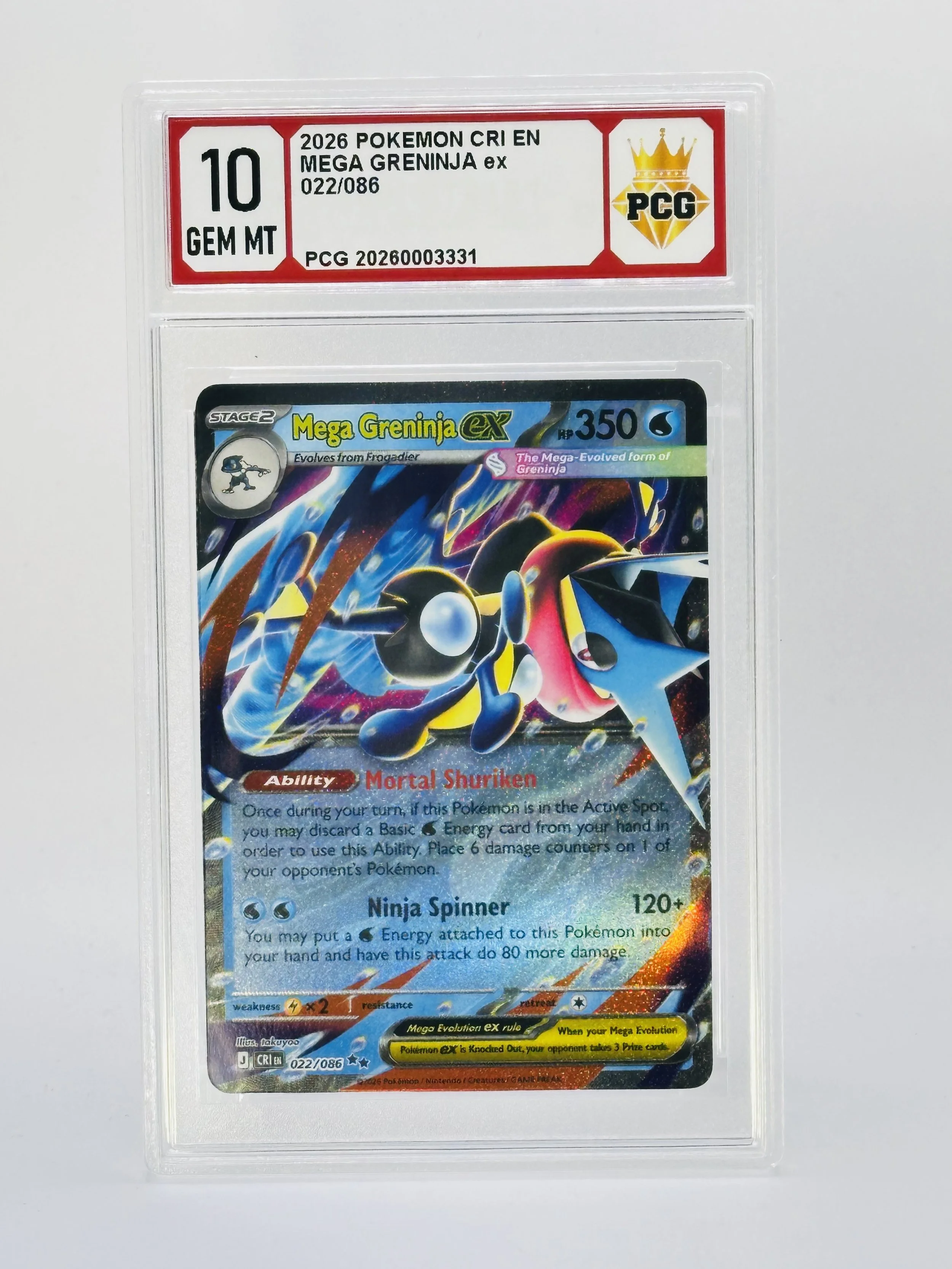 #20260003331 2026 MEGA GRENINJA 10 GEM MT