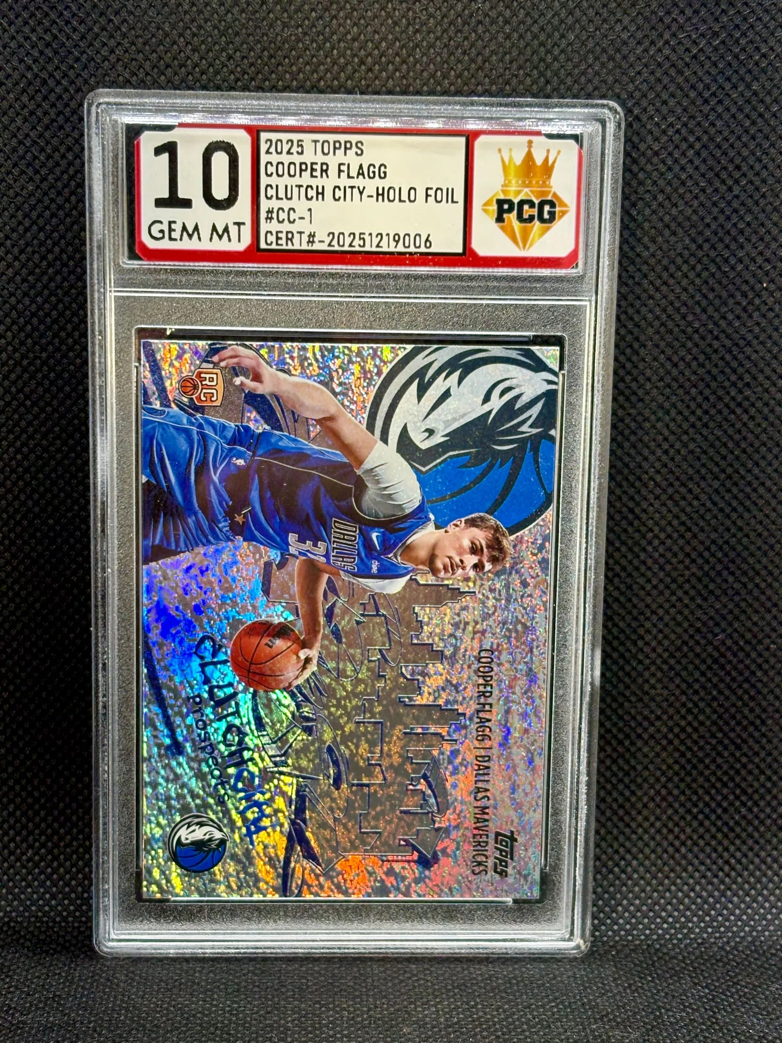 #20251219006 2025 TOPPS COOPER FLAGG RC 10 GEM MT