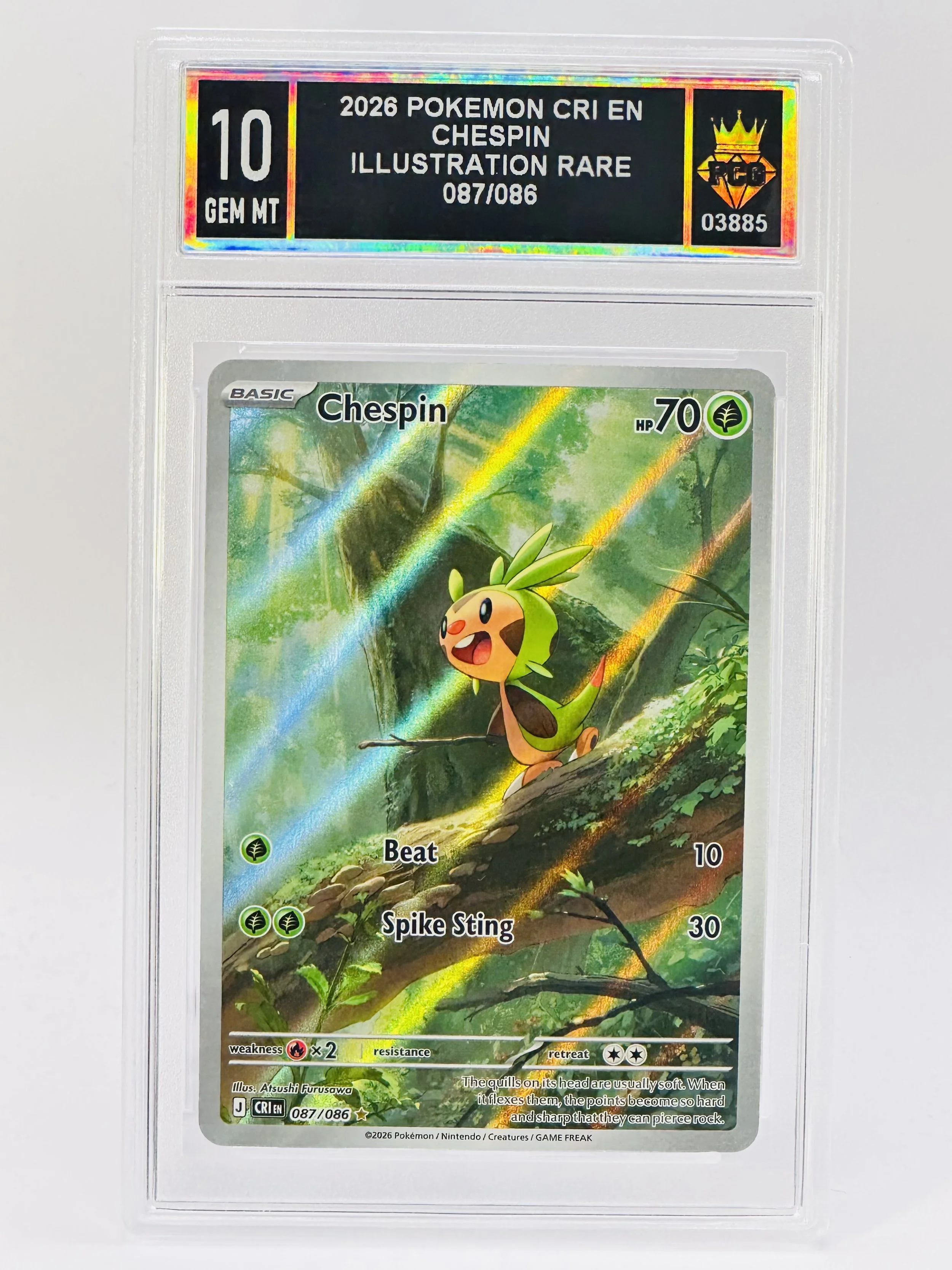 #20260003885 2026 CHESPIN 10 GEM MT