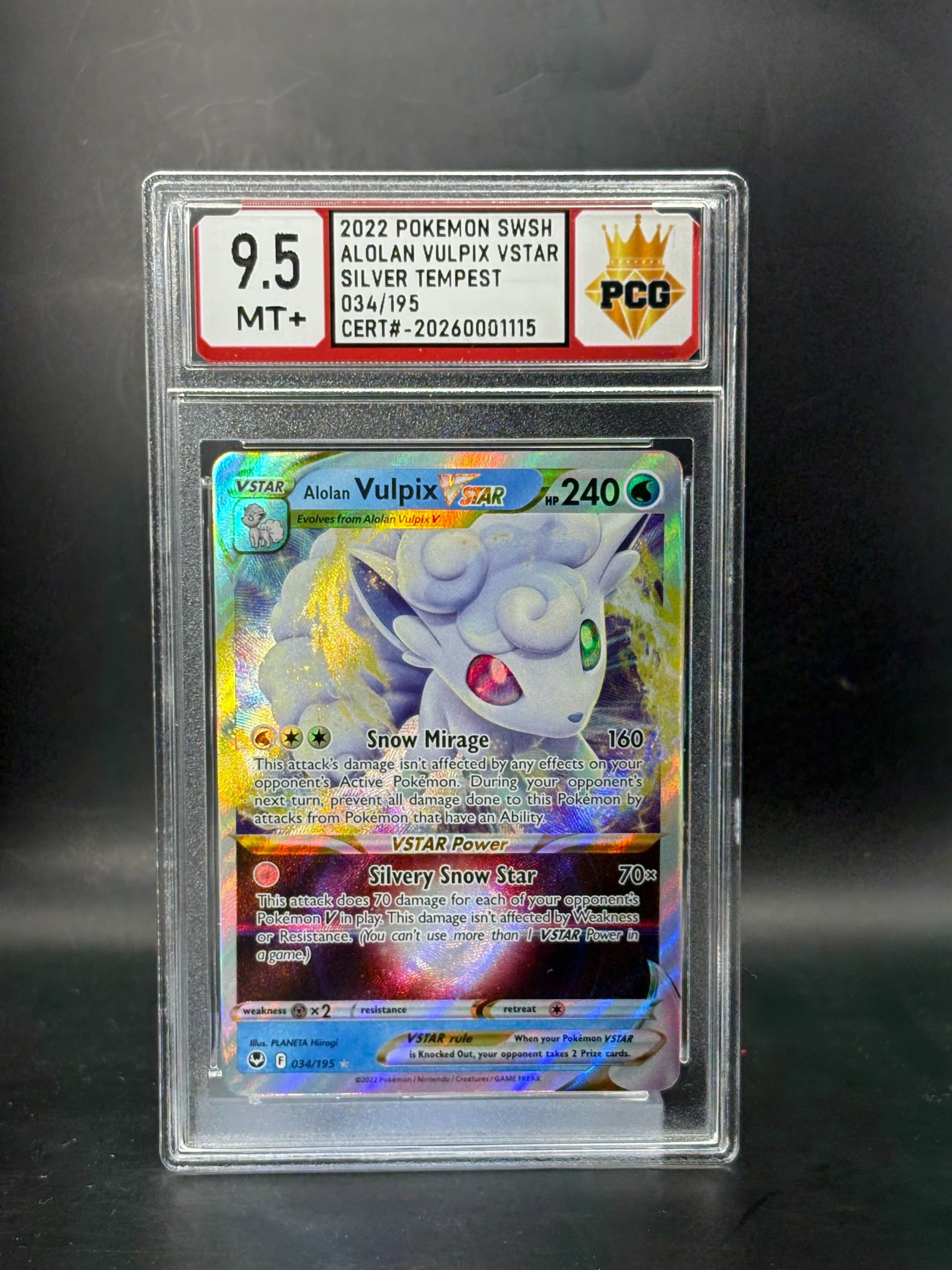 #20260001115 2022 POKEMON SWSH ALOLAN VULPIX 9.5 MT+