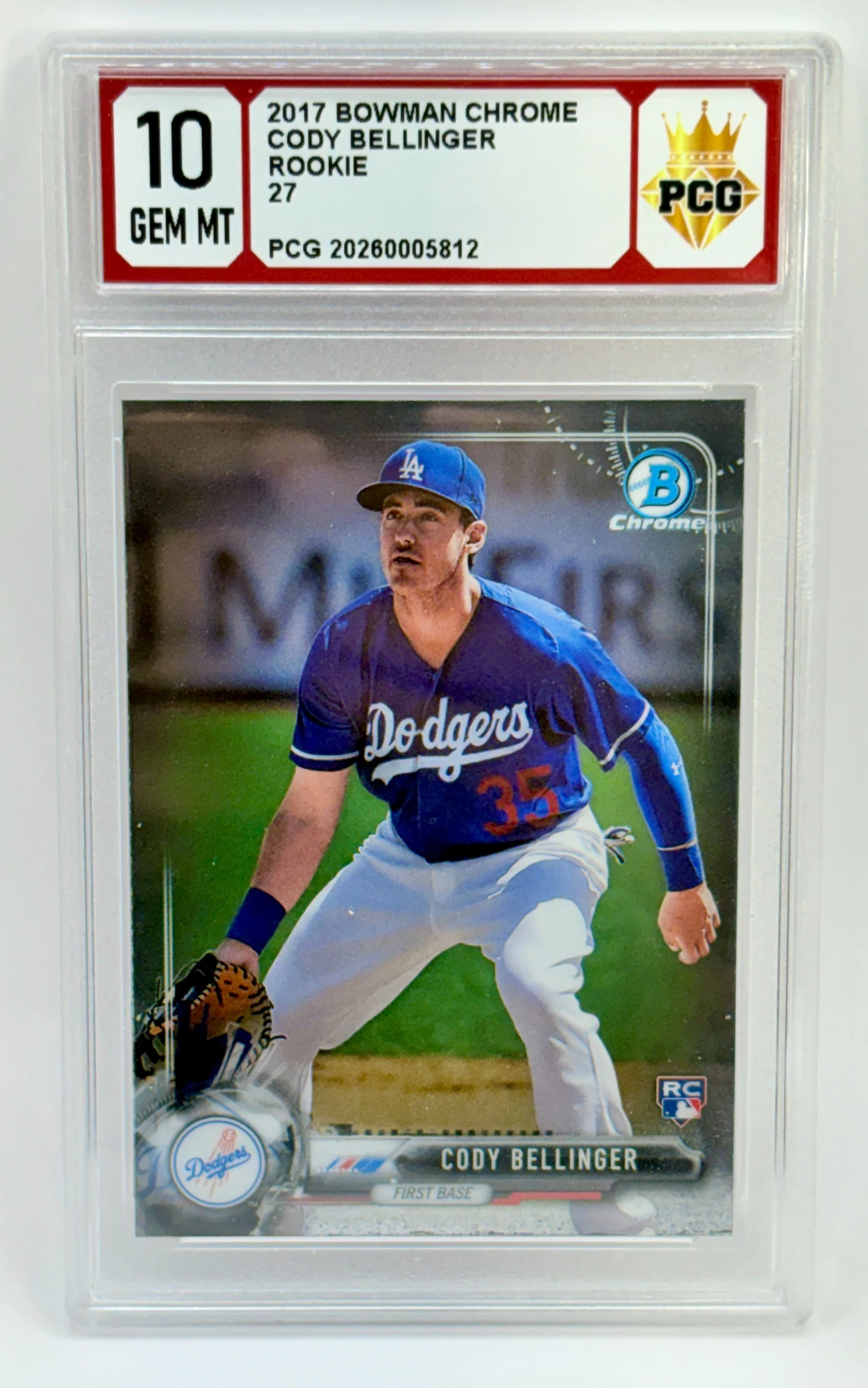 #20260005812 2017 CODY BELLINGER RC 10 GEM MT
