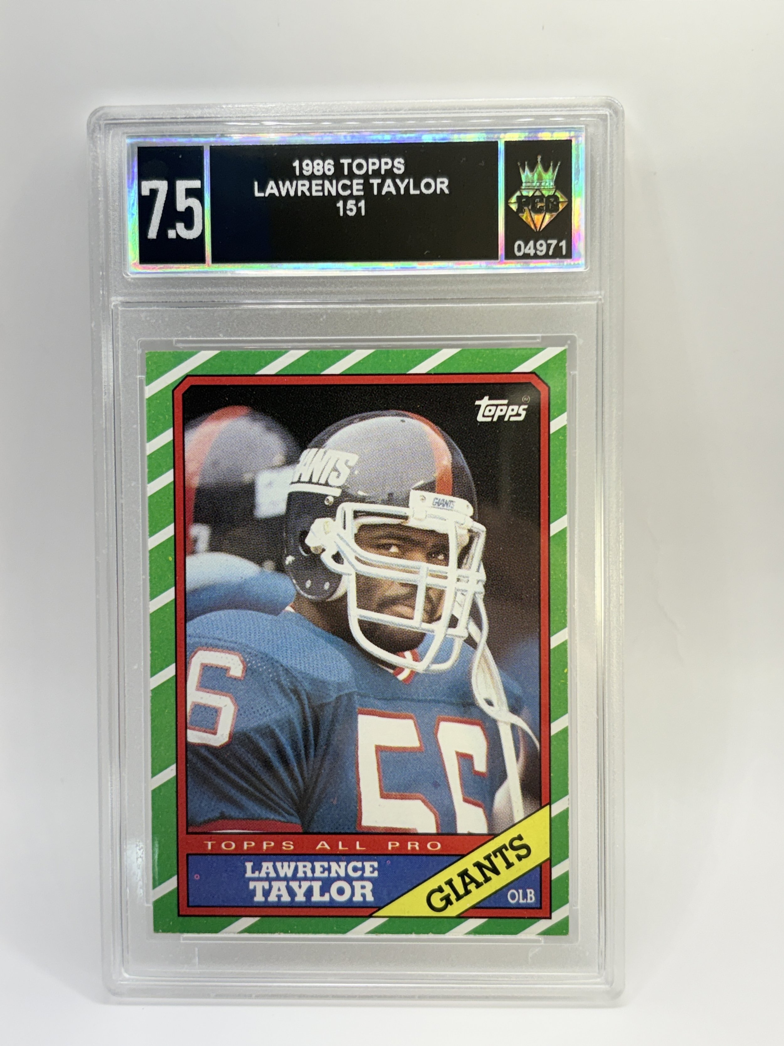 #20260004971 1986 LAWRENCE TAYLOR 7.5