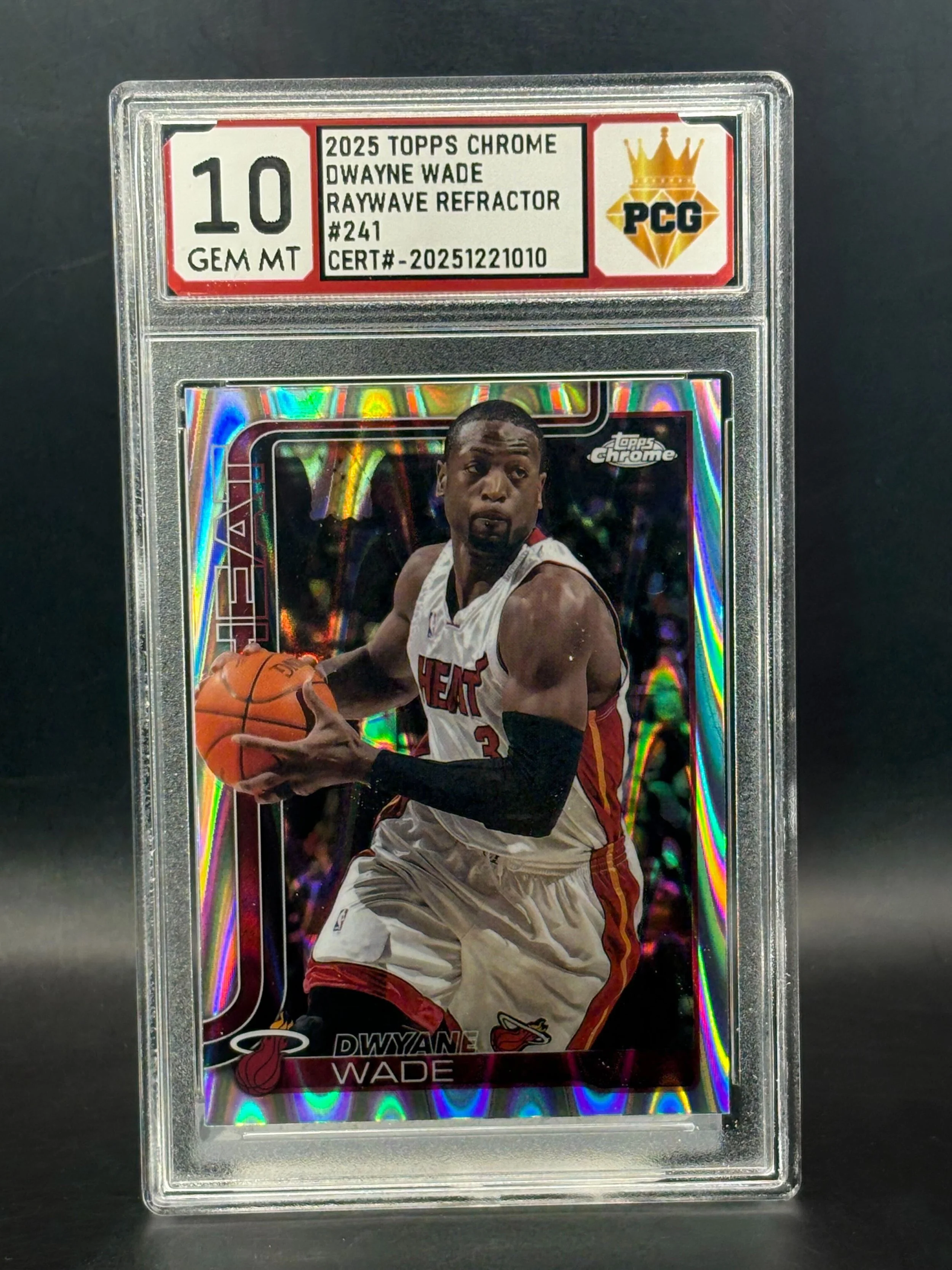#20251221010 2025 TOPPS CHROME DWAYNE WADE X-FRACTOR 10 GEM MT