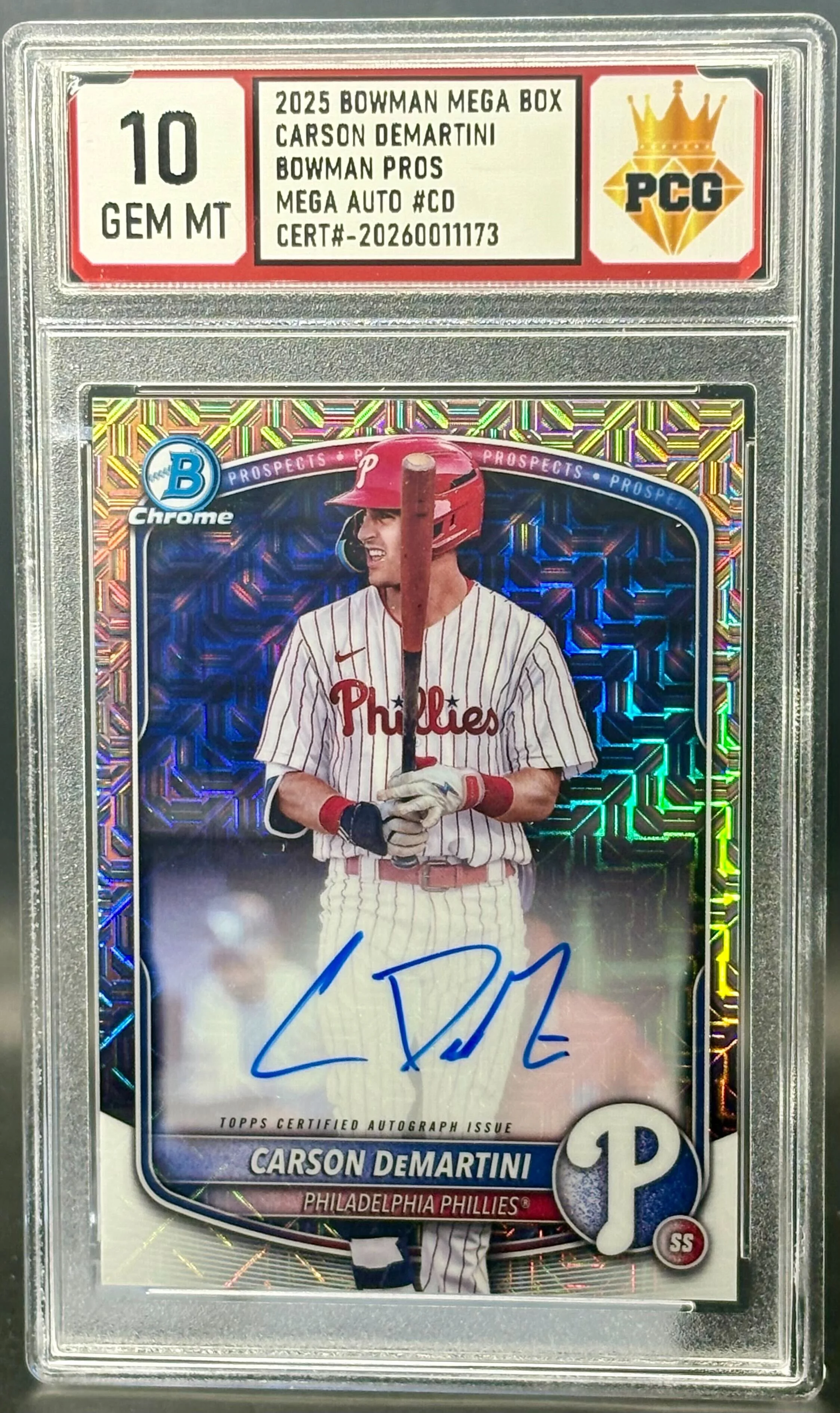 #20260011173 2025 CARSON DEMARTINI 10 GEM MT