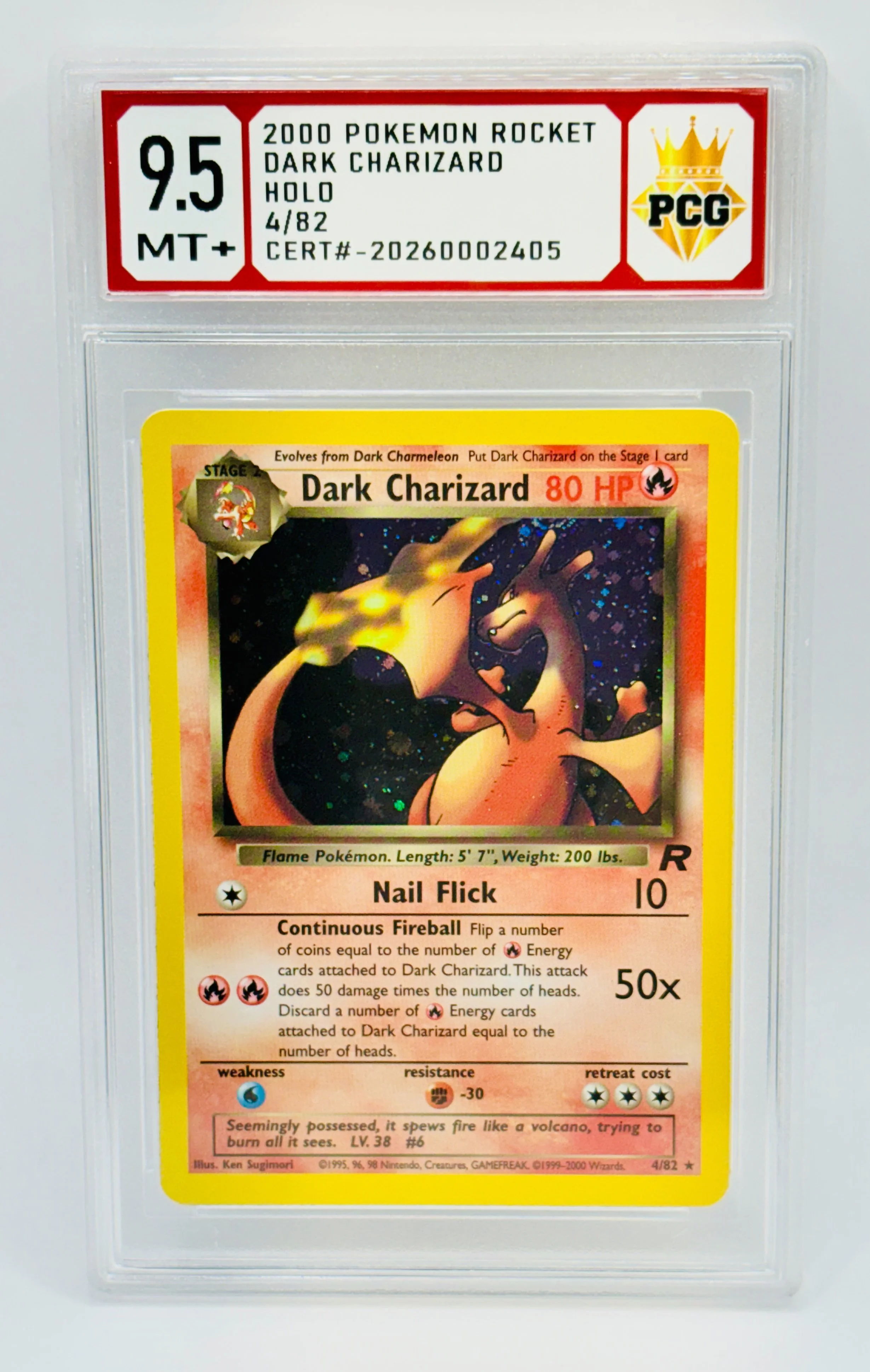 #20260002405 2000 DARK CHARIZARD 9.5 MT+