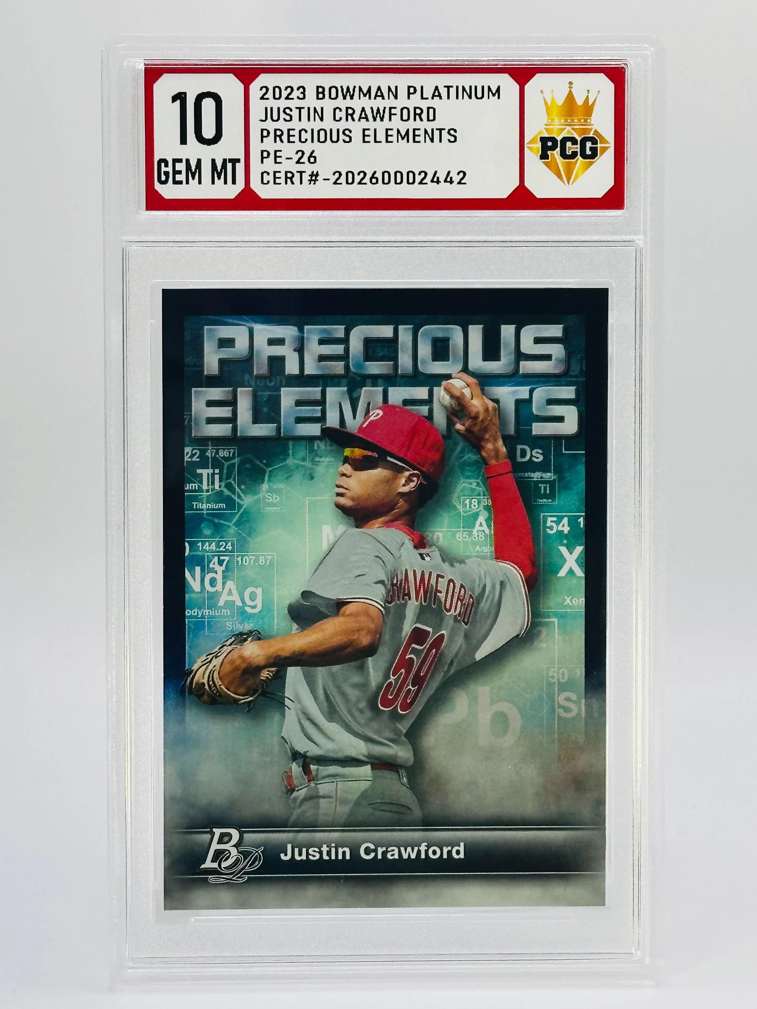 #20260002442 2023 JUSTIN CRAWFORD 10 GEM MT