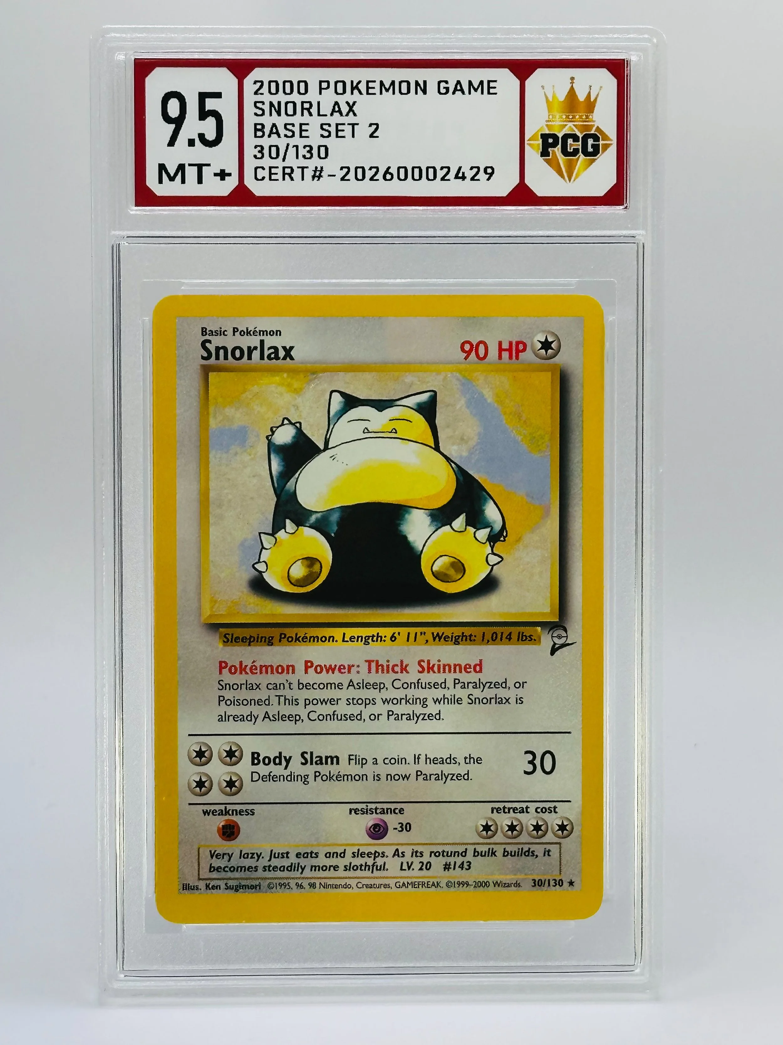 #20260002429 2000 SNORLAX 9.5 MT+