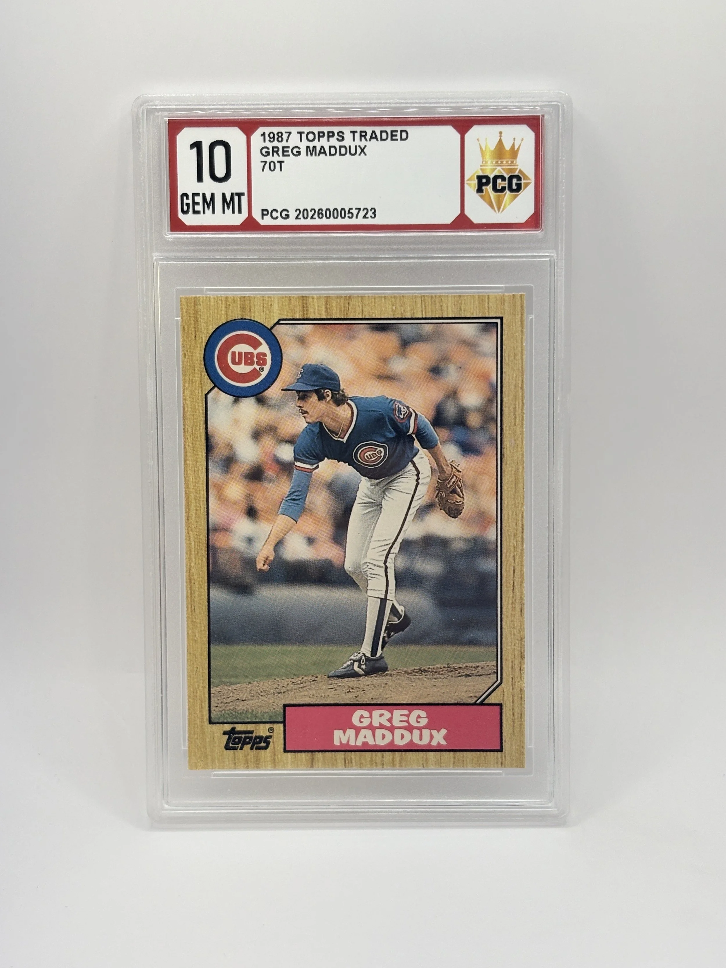 #20260005723 1987 GREG MADDUX 10 GEM MT