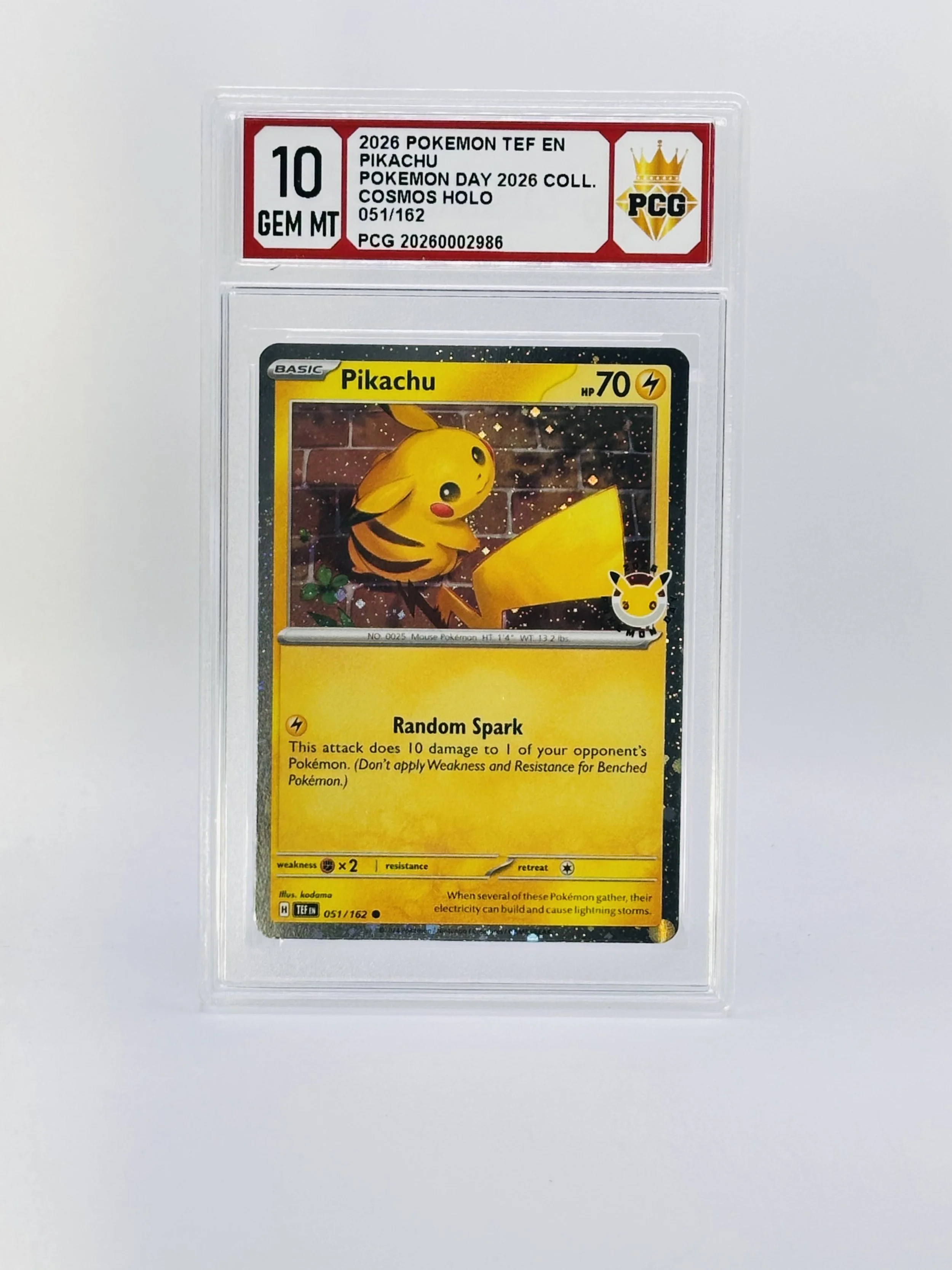#20260002986 2026 PIKACHU 10 GEM MT