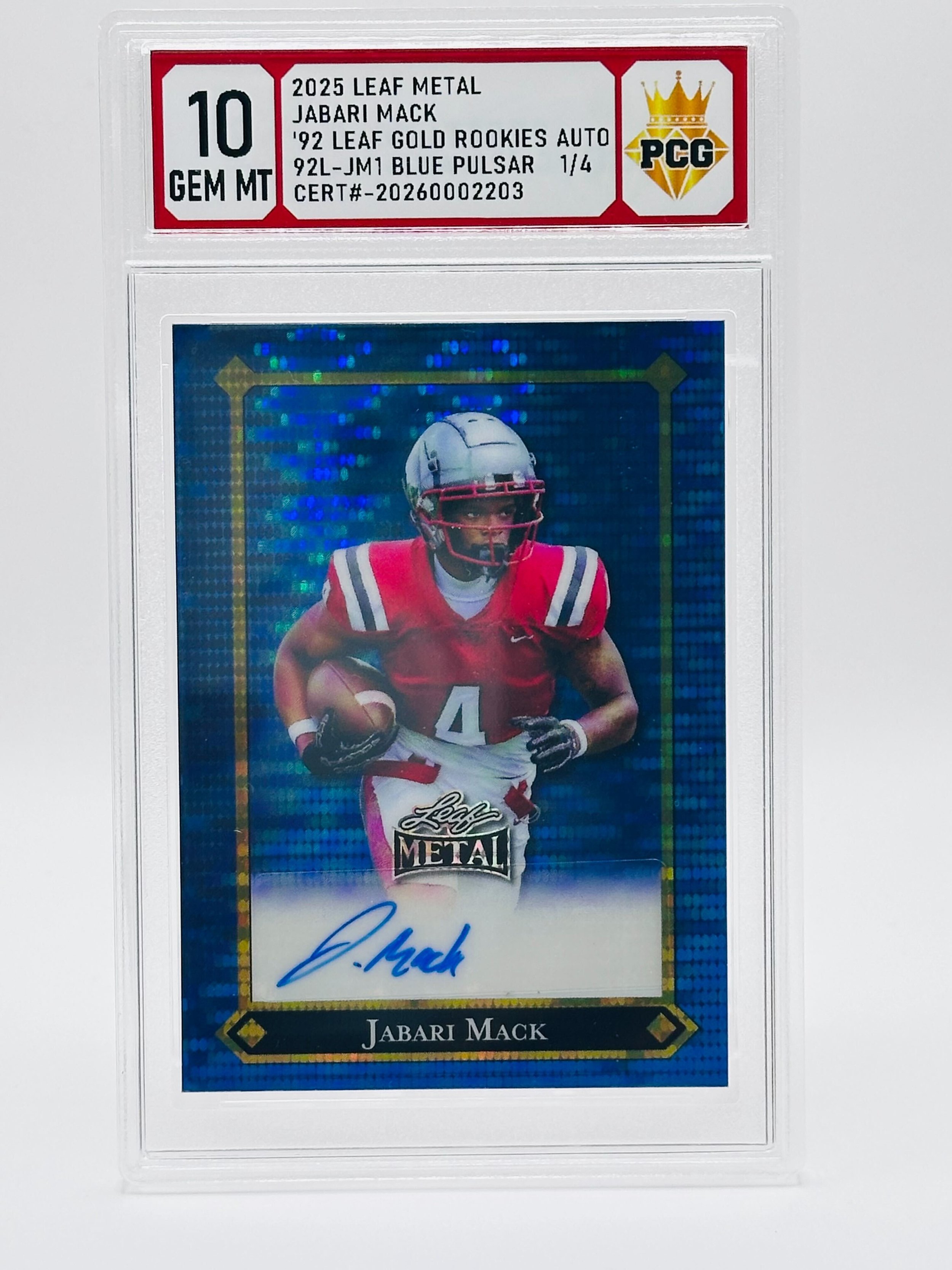 #2006002203 2025 JABARI MACK AUTO 10 GEM MT