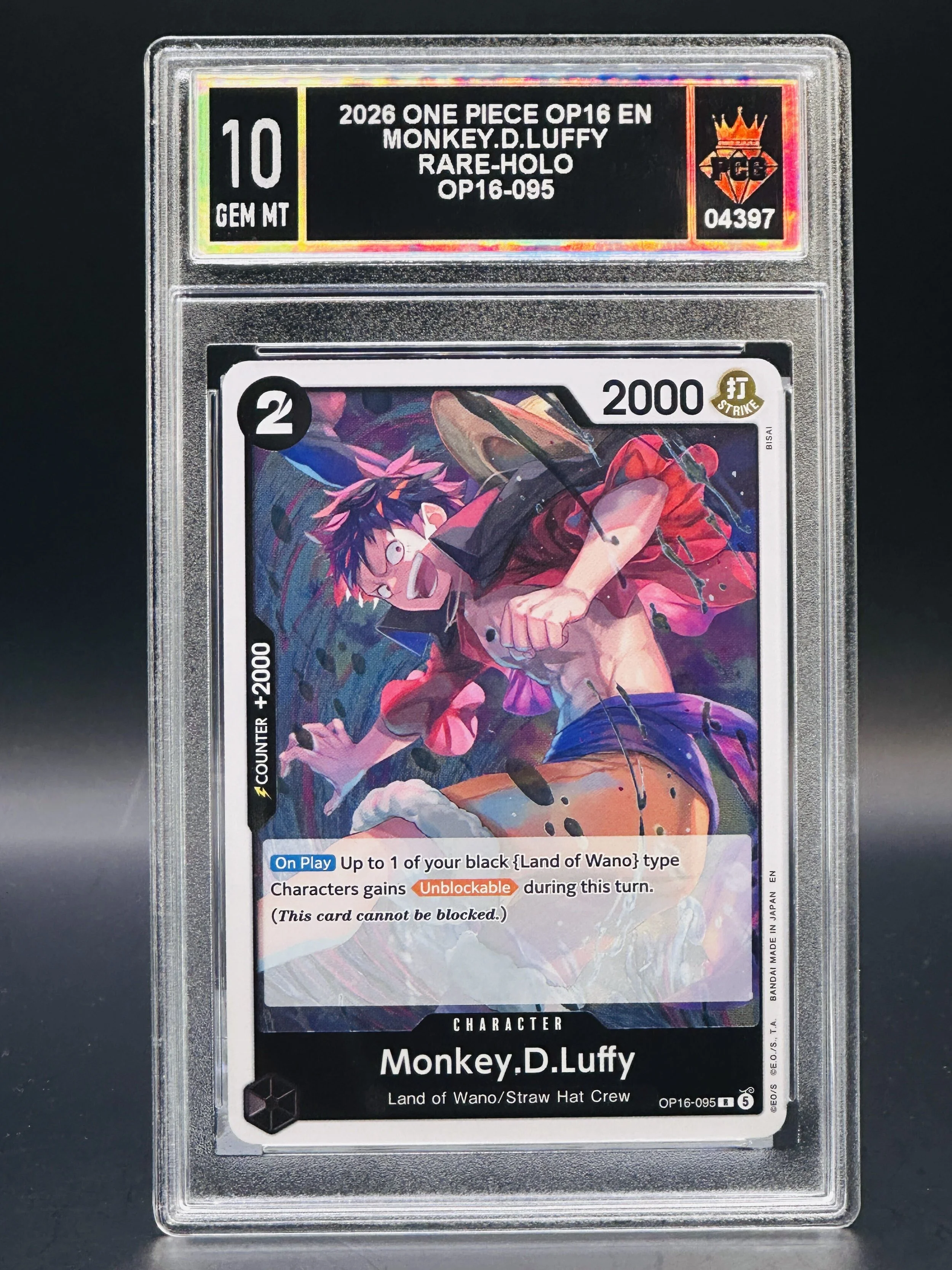 #04397 2026 MONKEY.D.LUFFY 10 GEM MT
