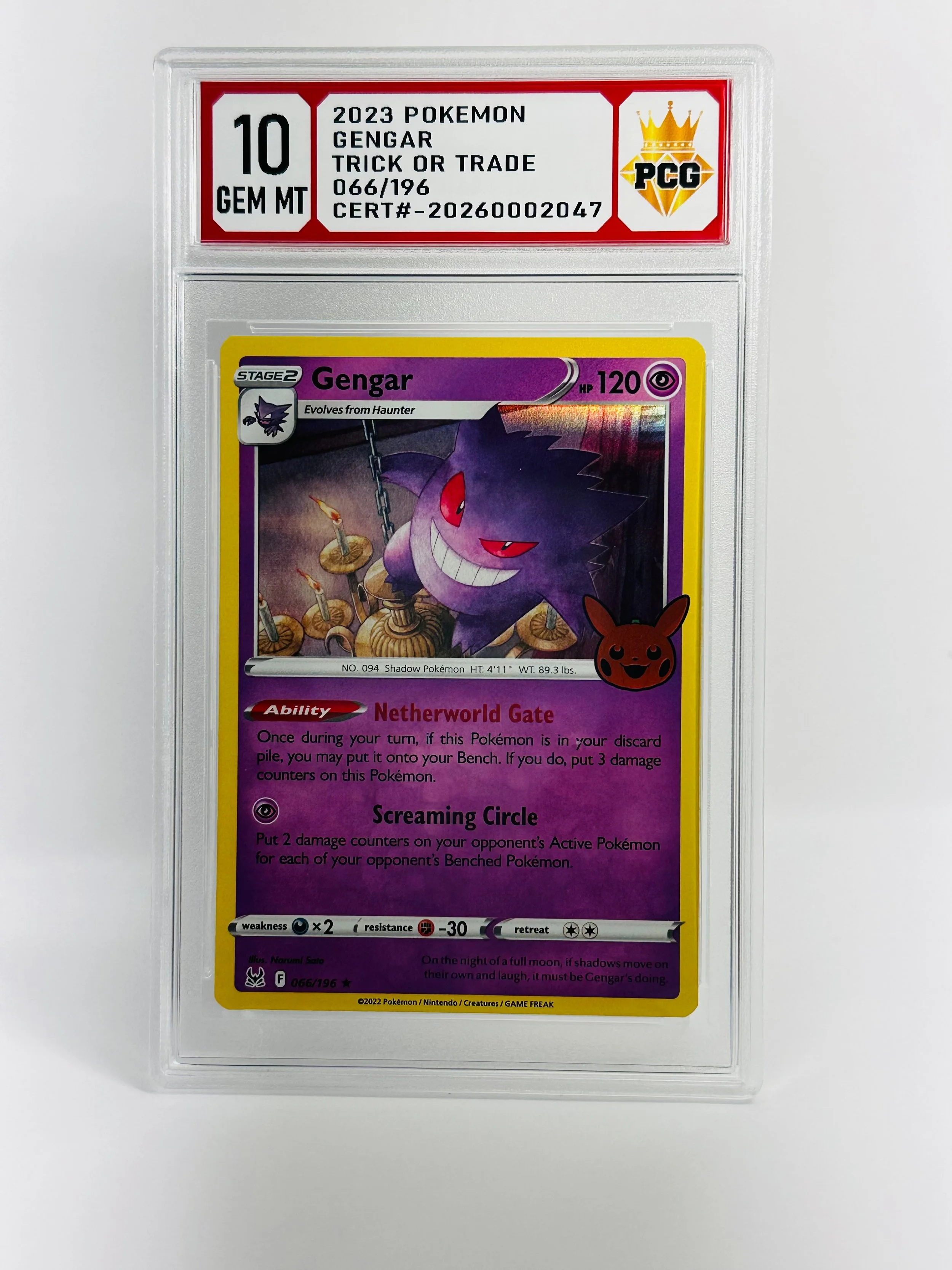 #20260002047 2023 GENGAR 10 GEM MT