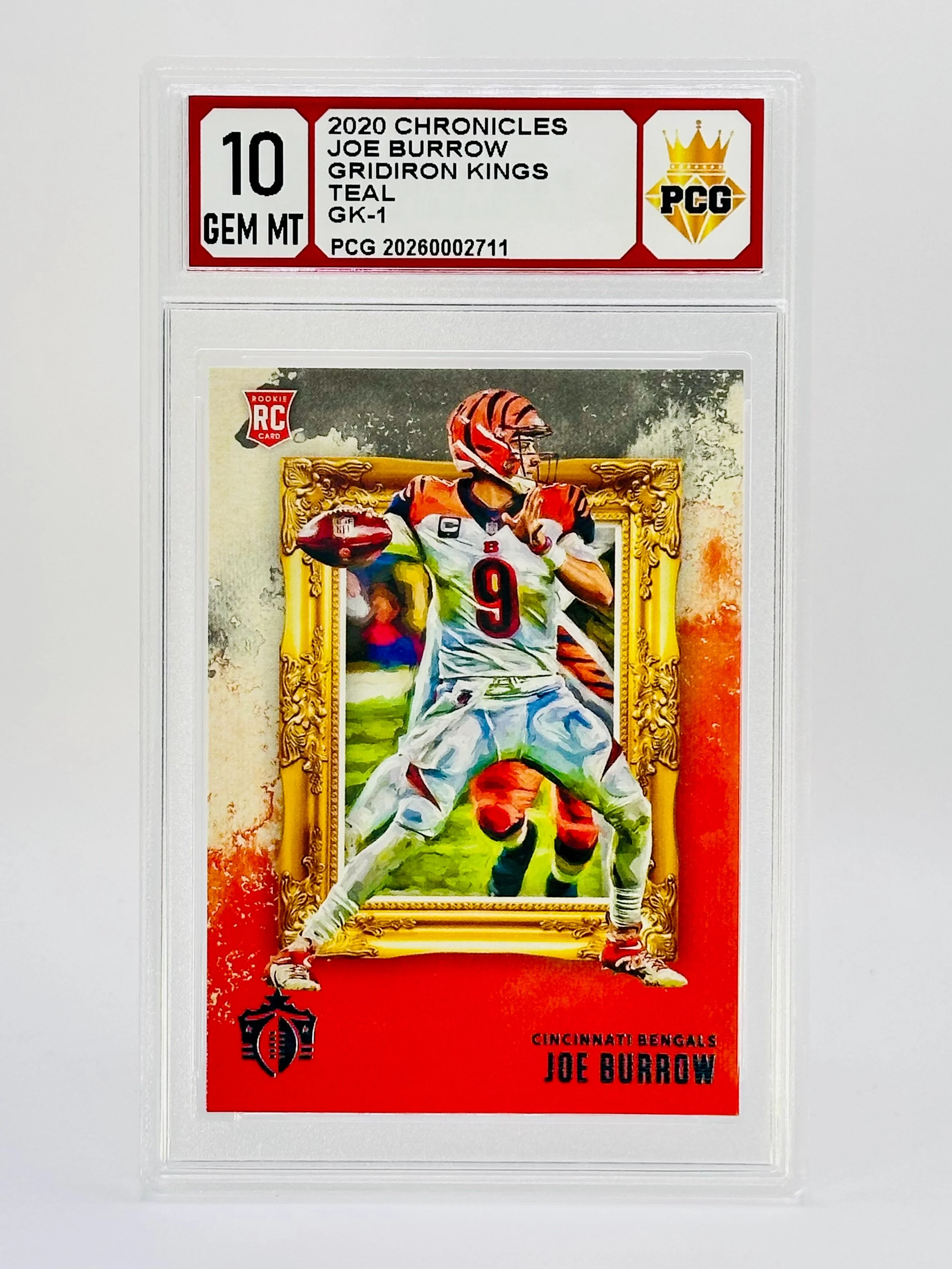 #20260002711 2020 JOE BURROW 10 GEM MT