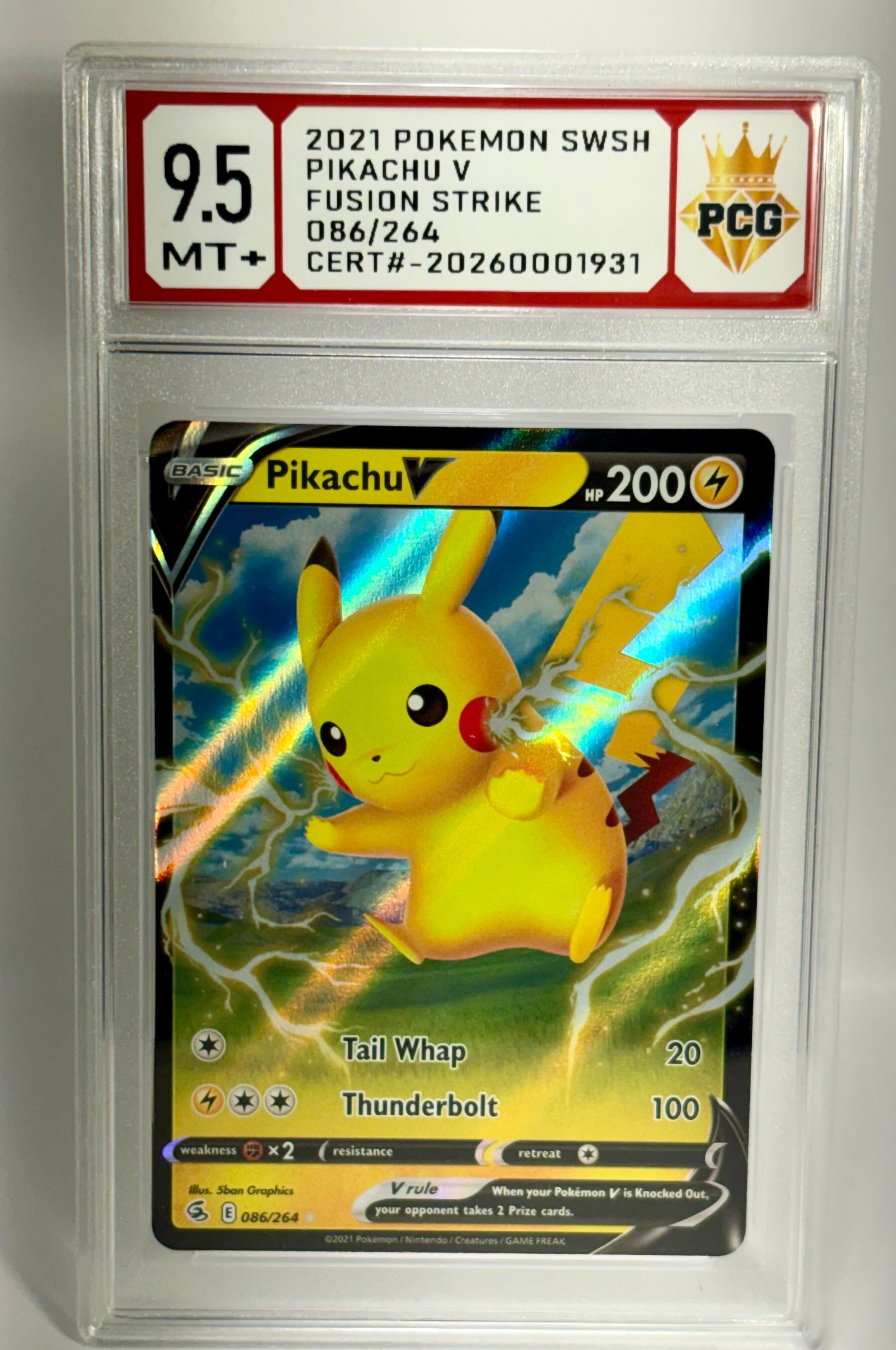 #20260001931 2021 PIKACHU V 9.5 MT+