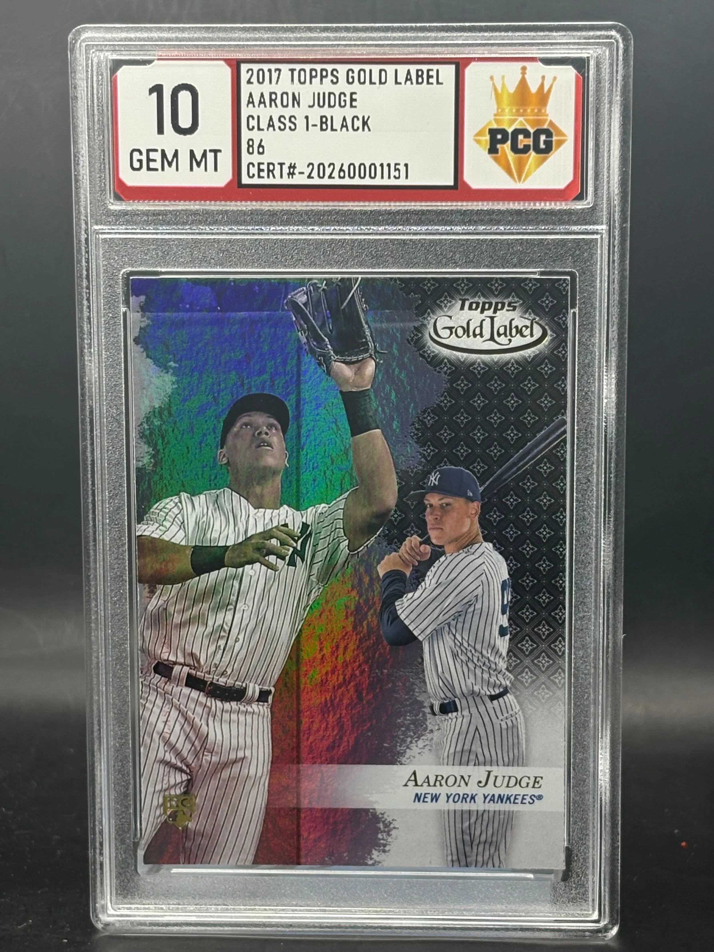 #20260001151 2017 AARON JUDGE RC 10 GEM MT