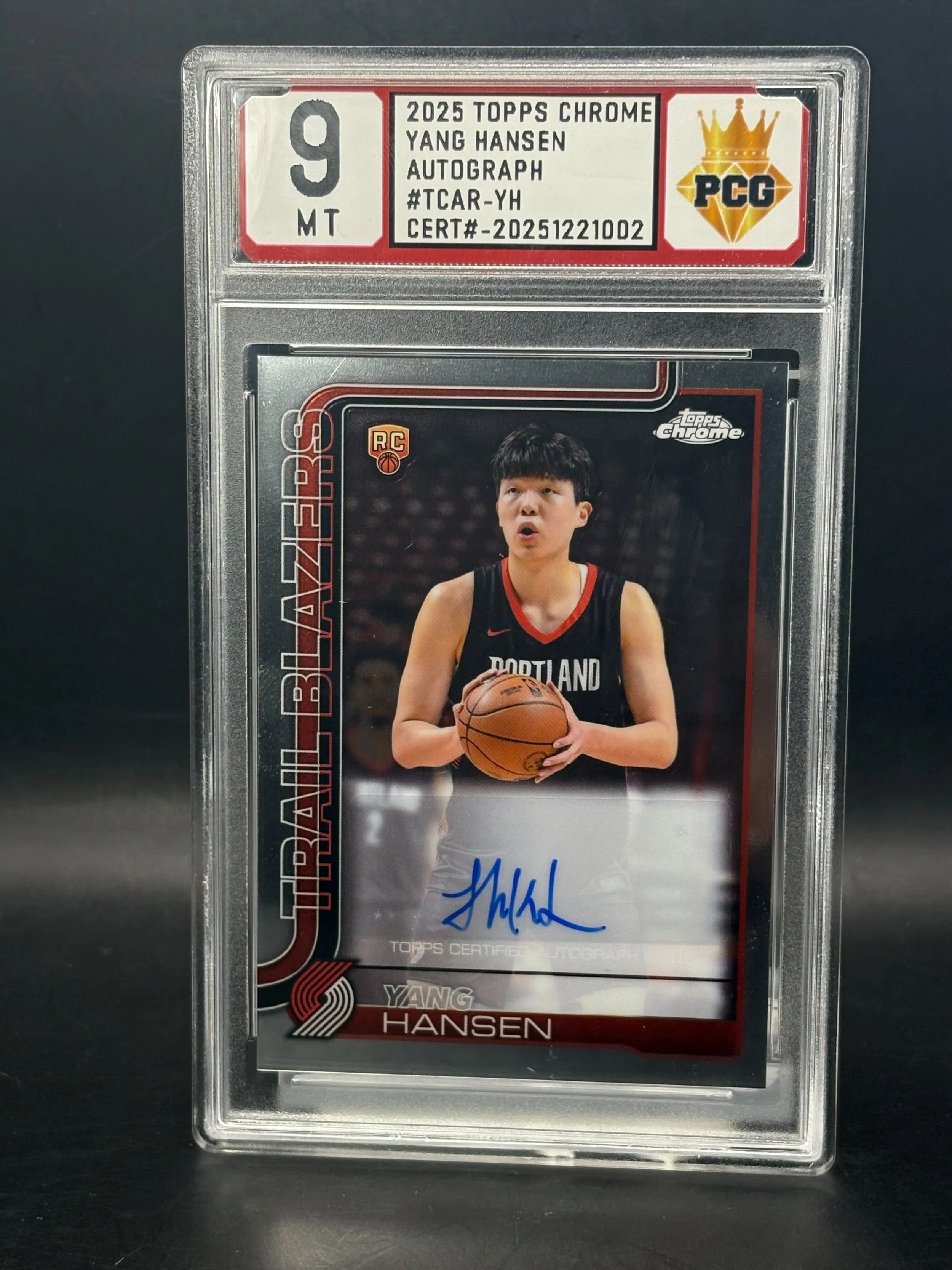 #20251221002 2025 TOPPS CHROME YANG HANSEN 9 MT