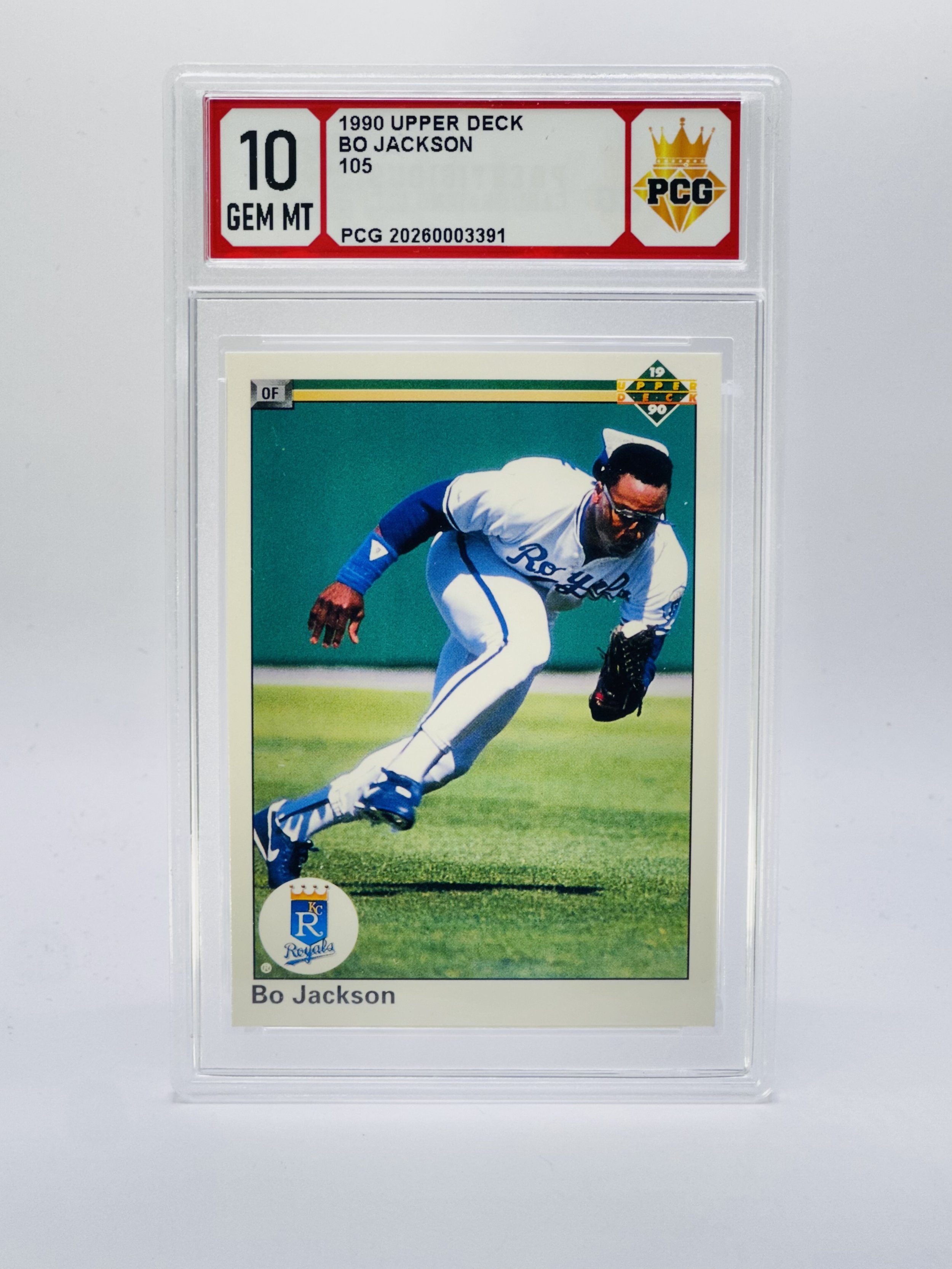 #20260003391 1990 BO JACKSON 10 GEM MT
