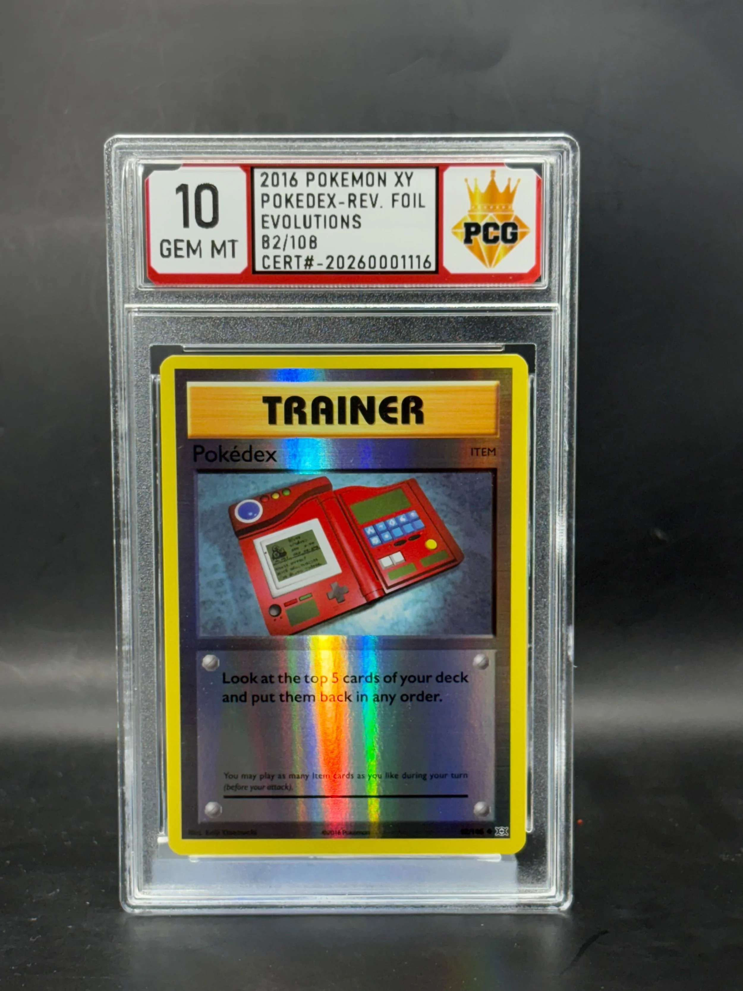 #20260001116 2016 POKEMON XY POKEDEX 10 GEM MT