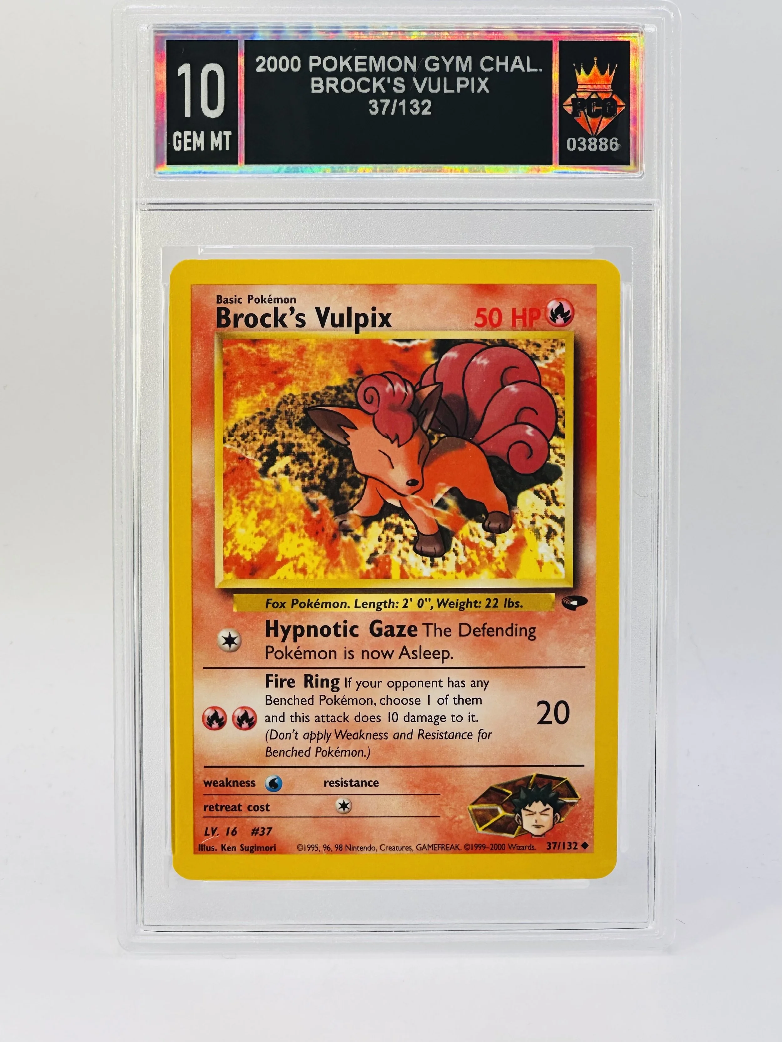 #20260003886 2000 BROCK'S VULPIX 10 GEM MT