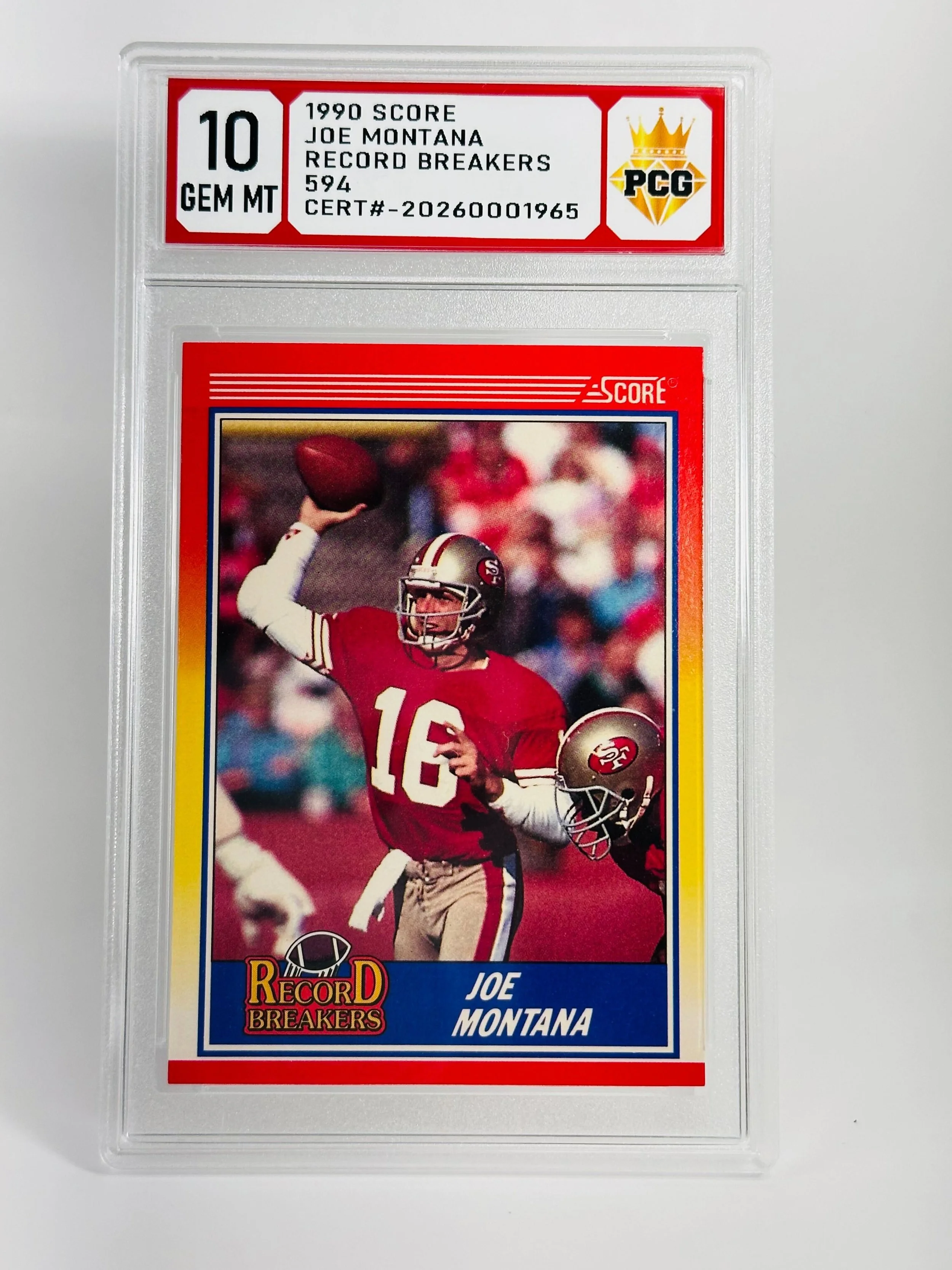 #20260001965 1990 JOE MONTANA 10 GEM MT