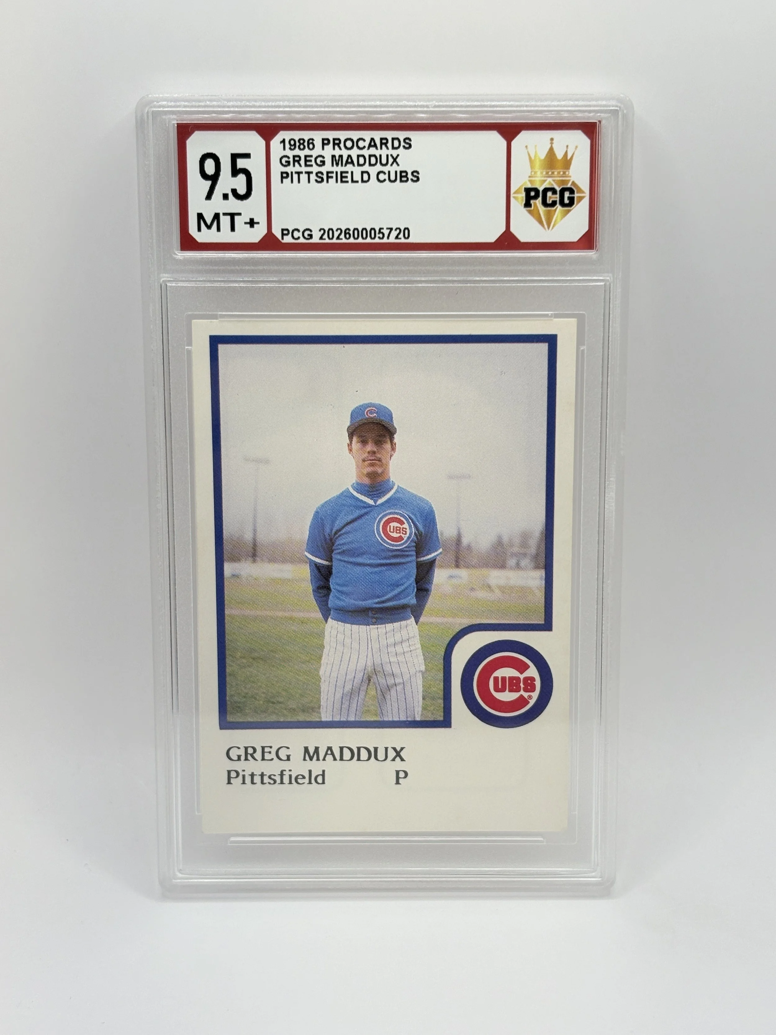 #20260005720 1986 GREG MADDUX 9.5 MT+