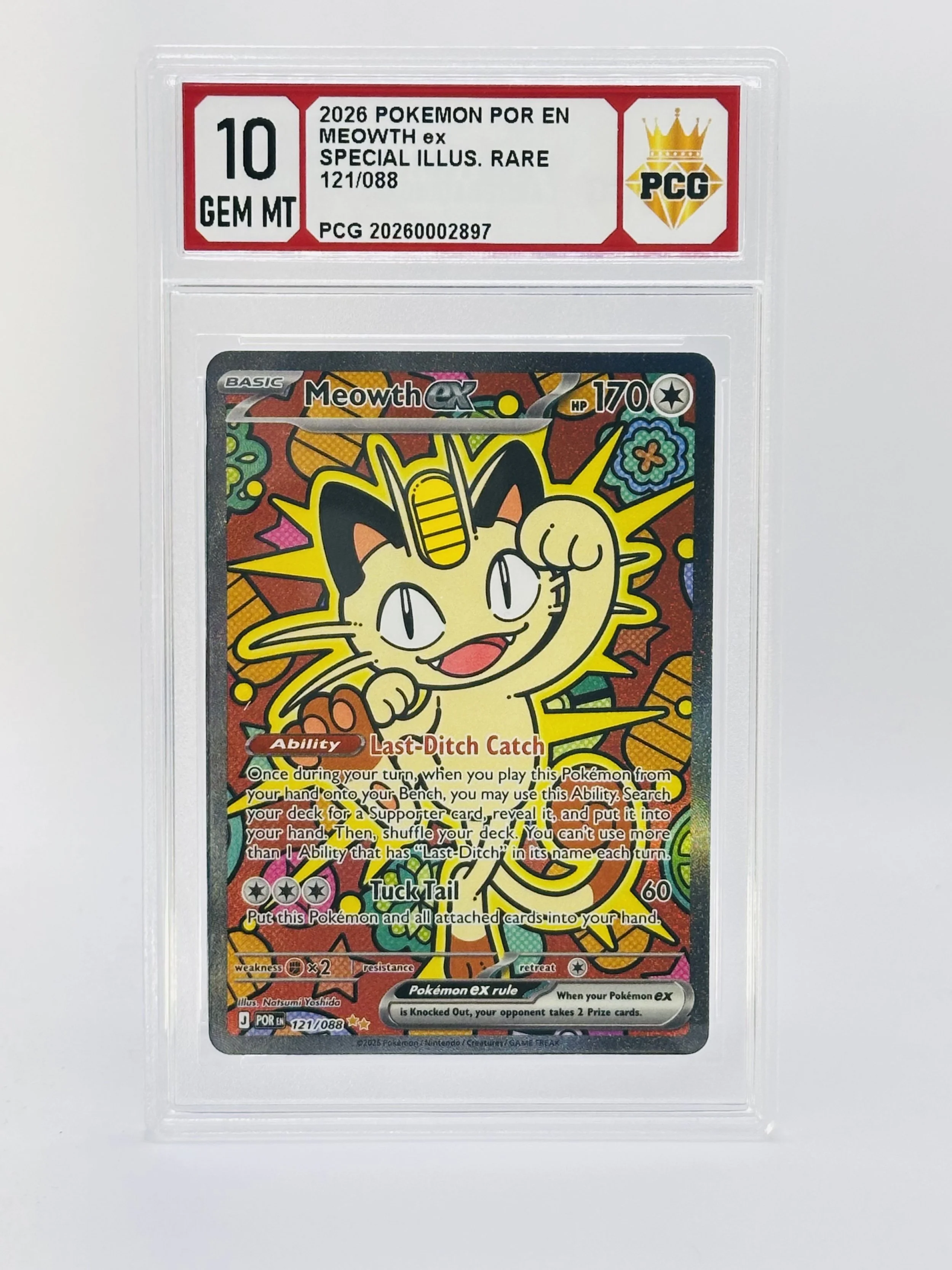 #20260002897 2026 MEOWTH EX 10 GEM MT