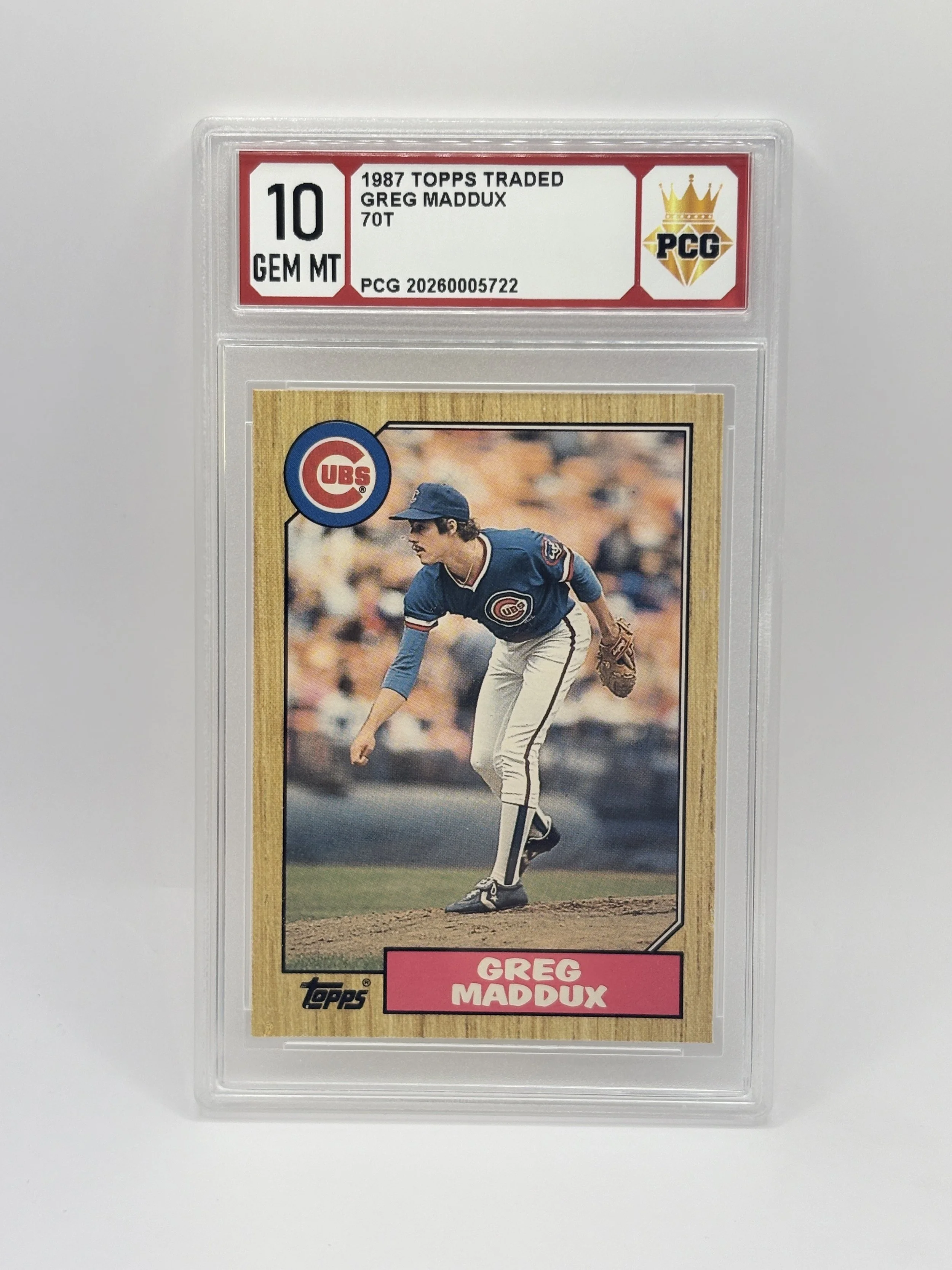 #20260005722 1987 GREG MADDUX 10 GEM MT