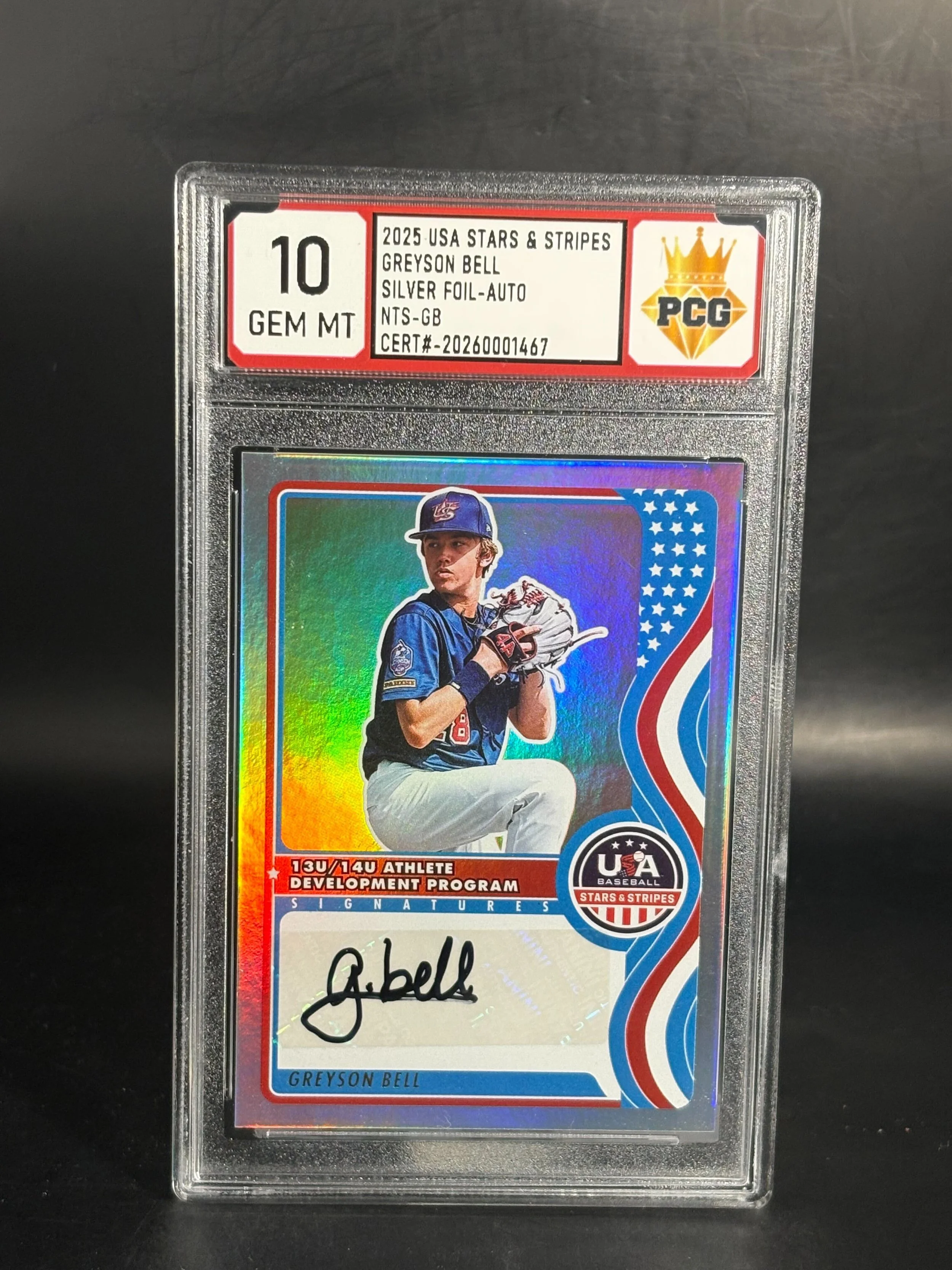 #20260001467 2025 GREYSON BELL 10 GEM MT