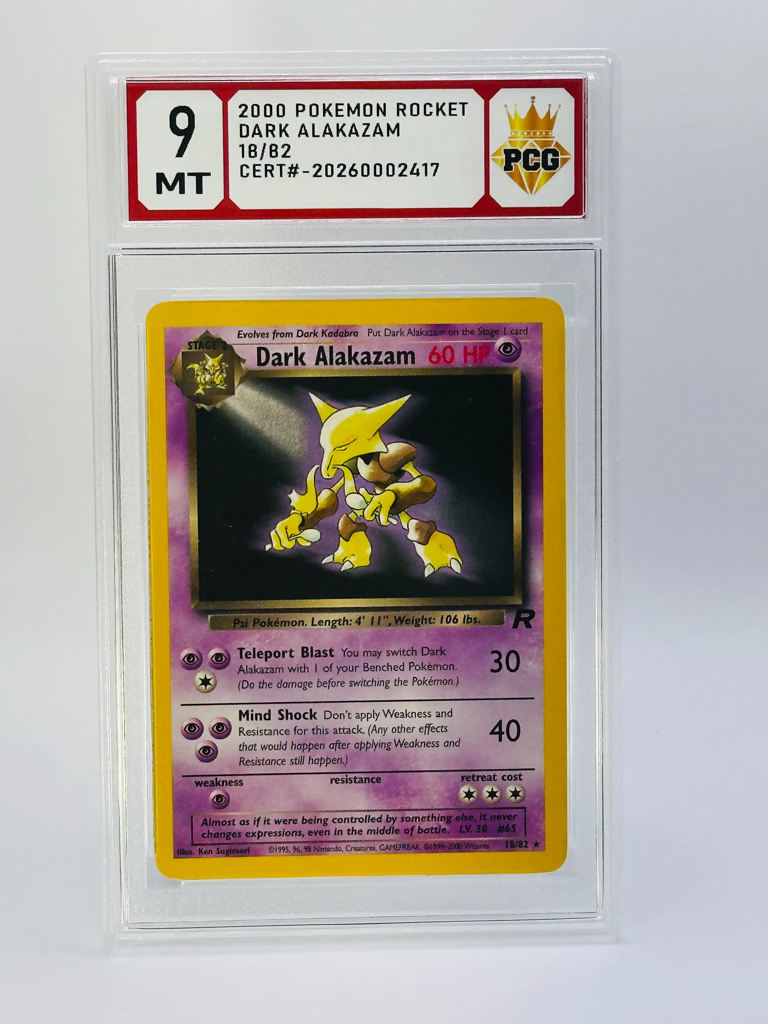 #20260002417 2000 DARK ALAKAZAM 9 MT