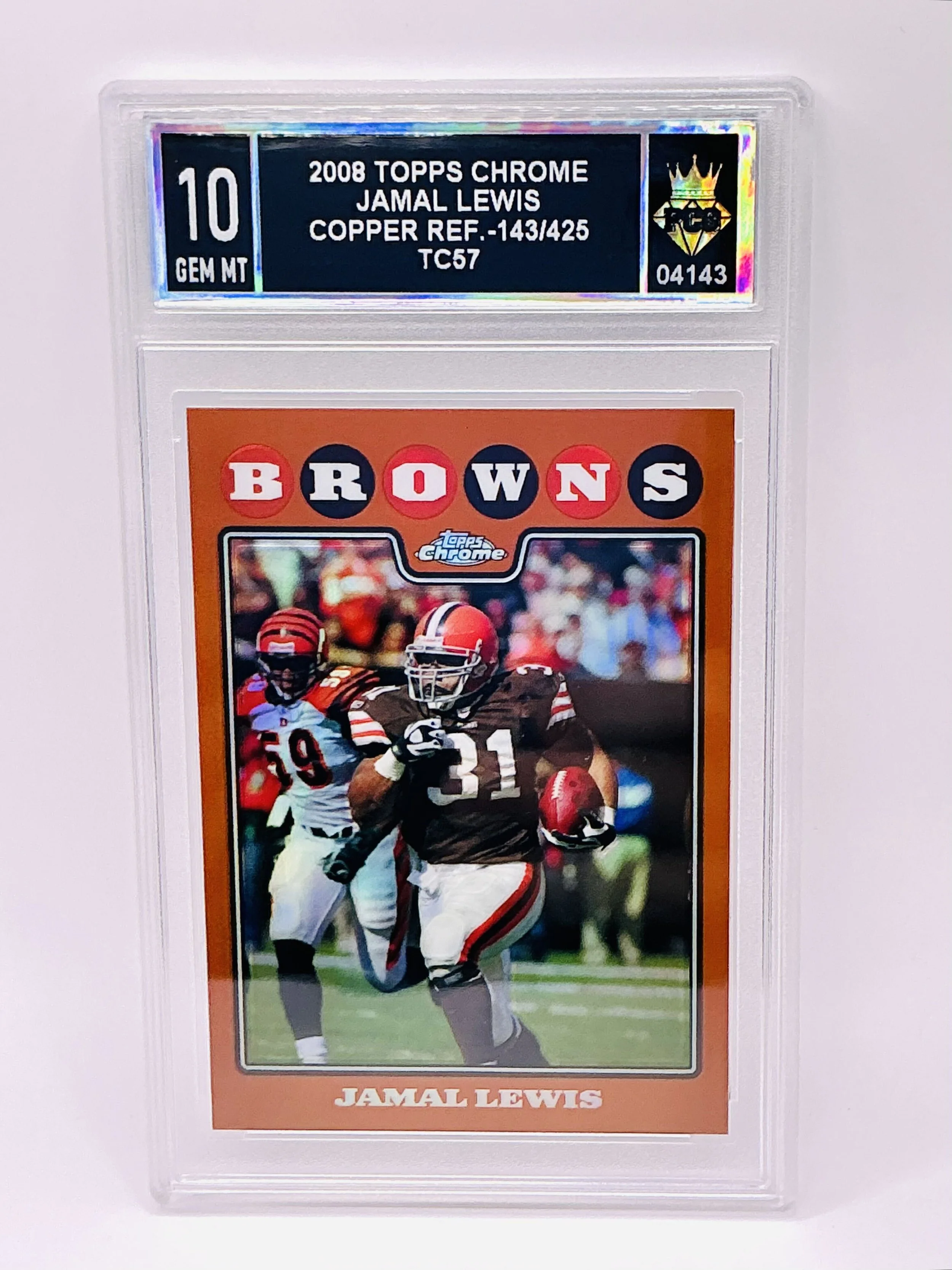 #04143 2008 JAMAL LEWIS 10 GEM MT