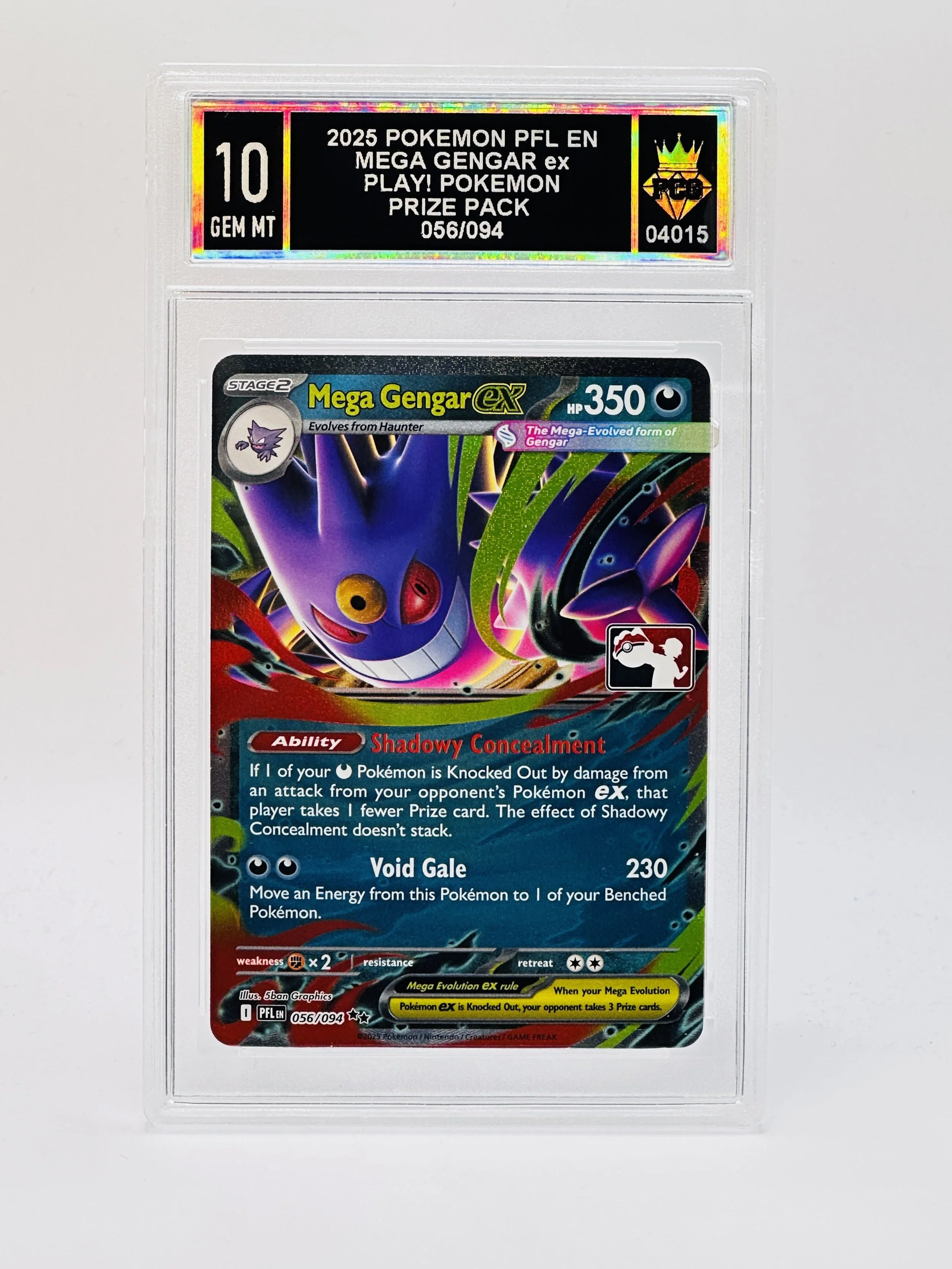 #20260004015 2025 MEGA GENGAR EX 10 GEM MT