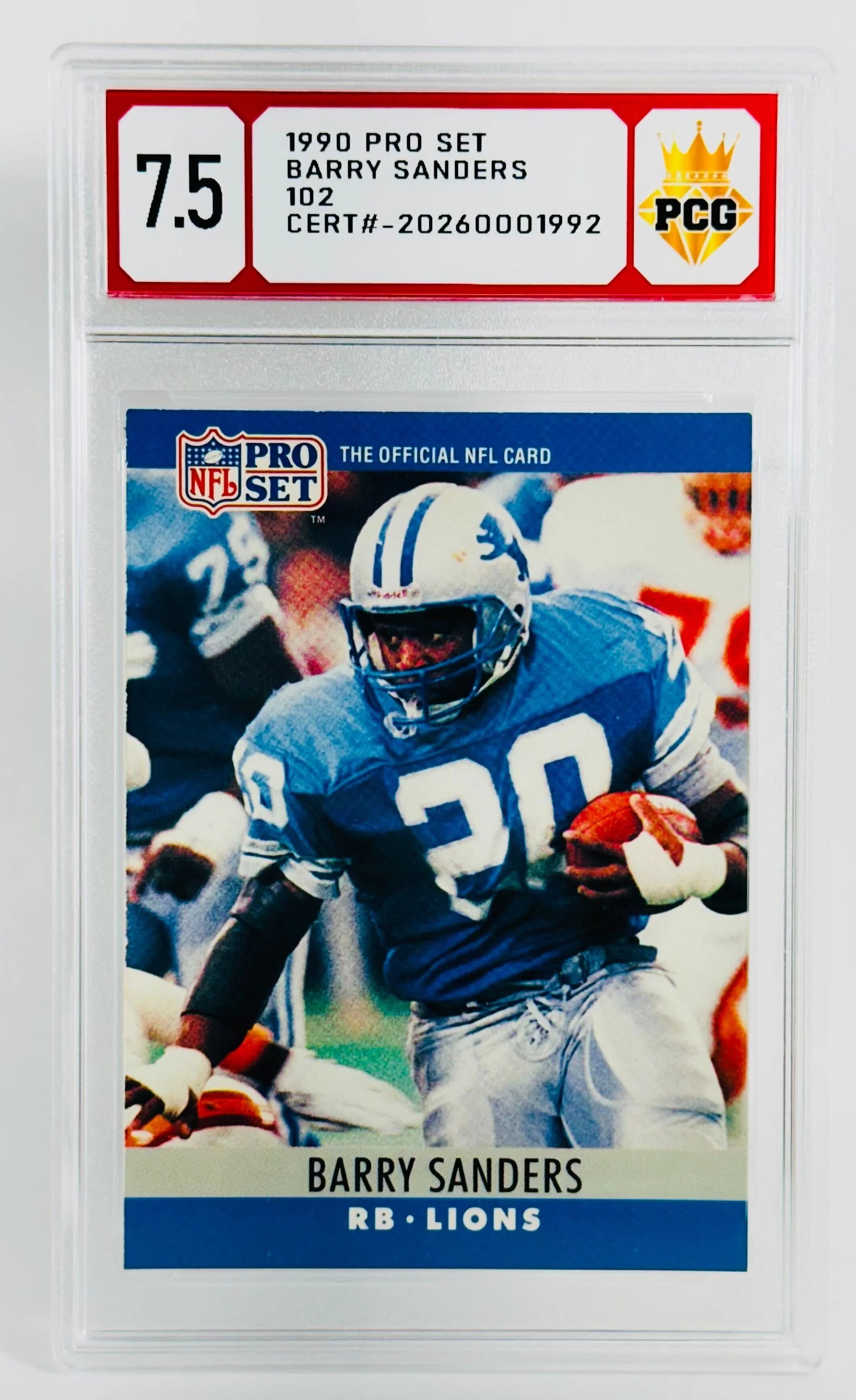 #20260001992 1990 BARRY SANDERS 7.5