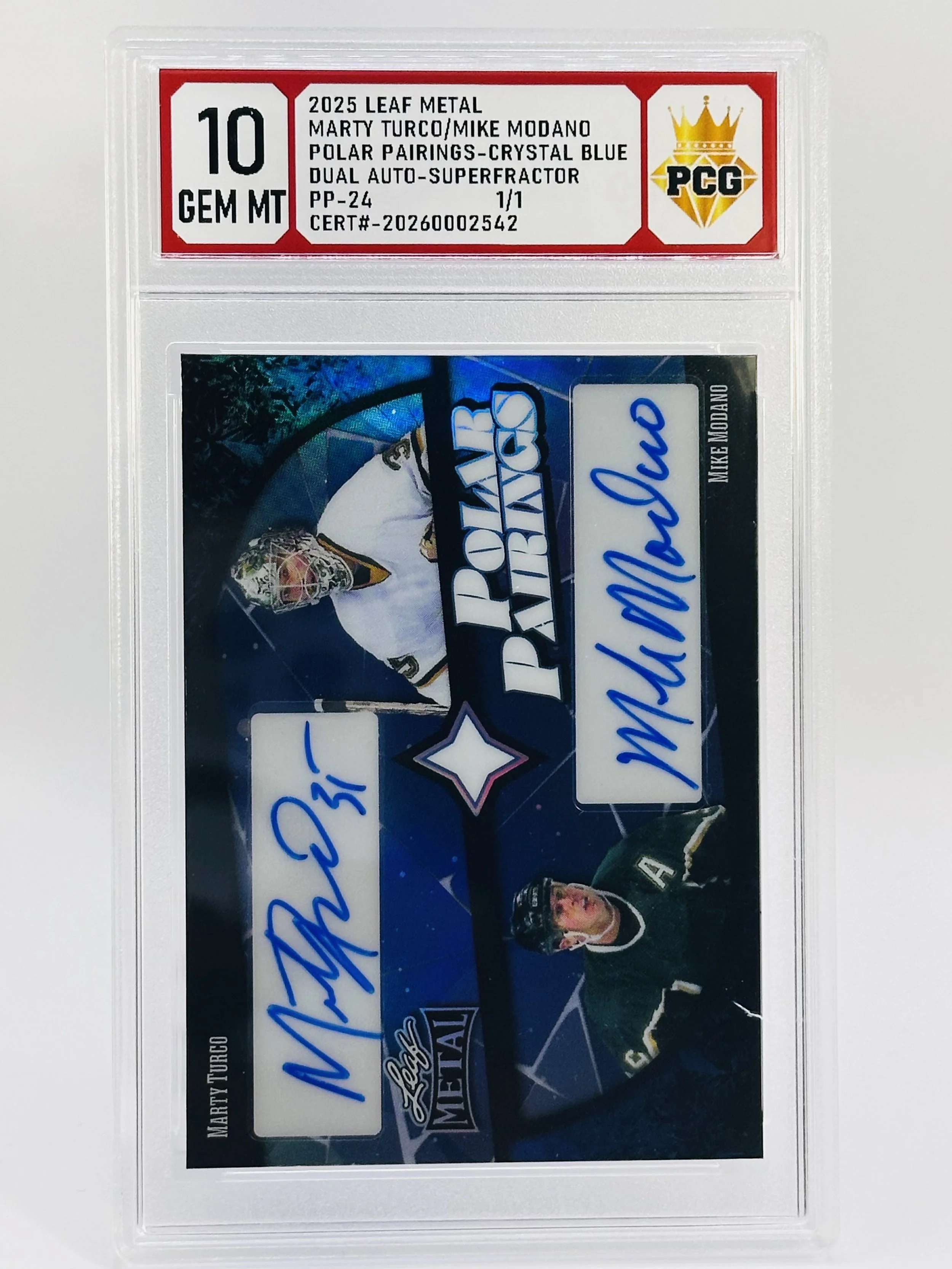 #20260002542 2025 MARTY TURCO/ MIKE MODANO 10 GEM MT